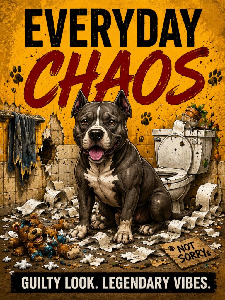 Everyday Chaos pit bull T-shirt collection