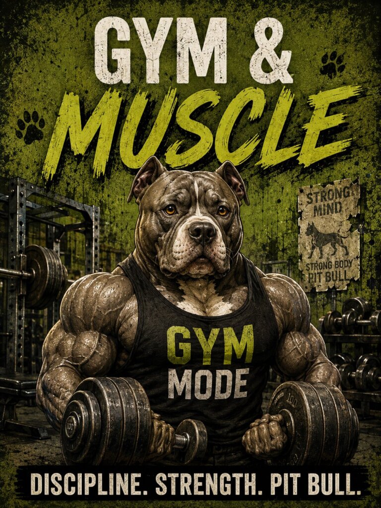 Gym & Muscle pit bull T-shirt collection