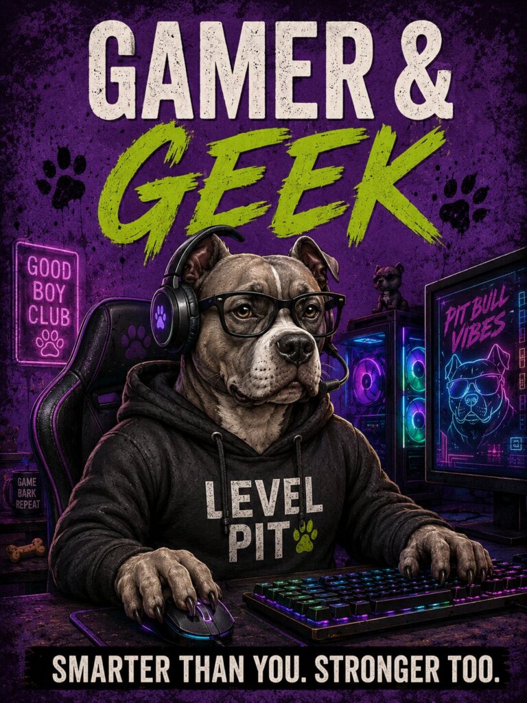 Pit Bull Gamer & Geek pit bull T-shirt collection
