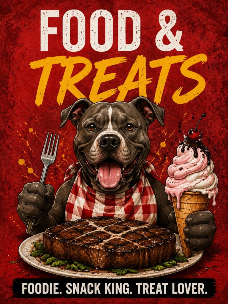 Food & Treats pit bull T-shirt collection