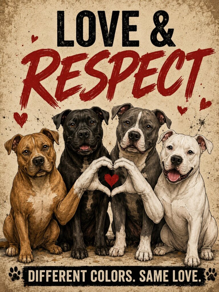 Love & Respect pit bull T-shirt collection