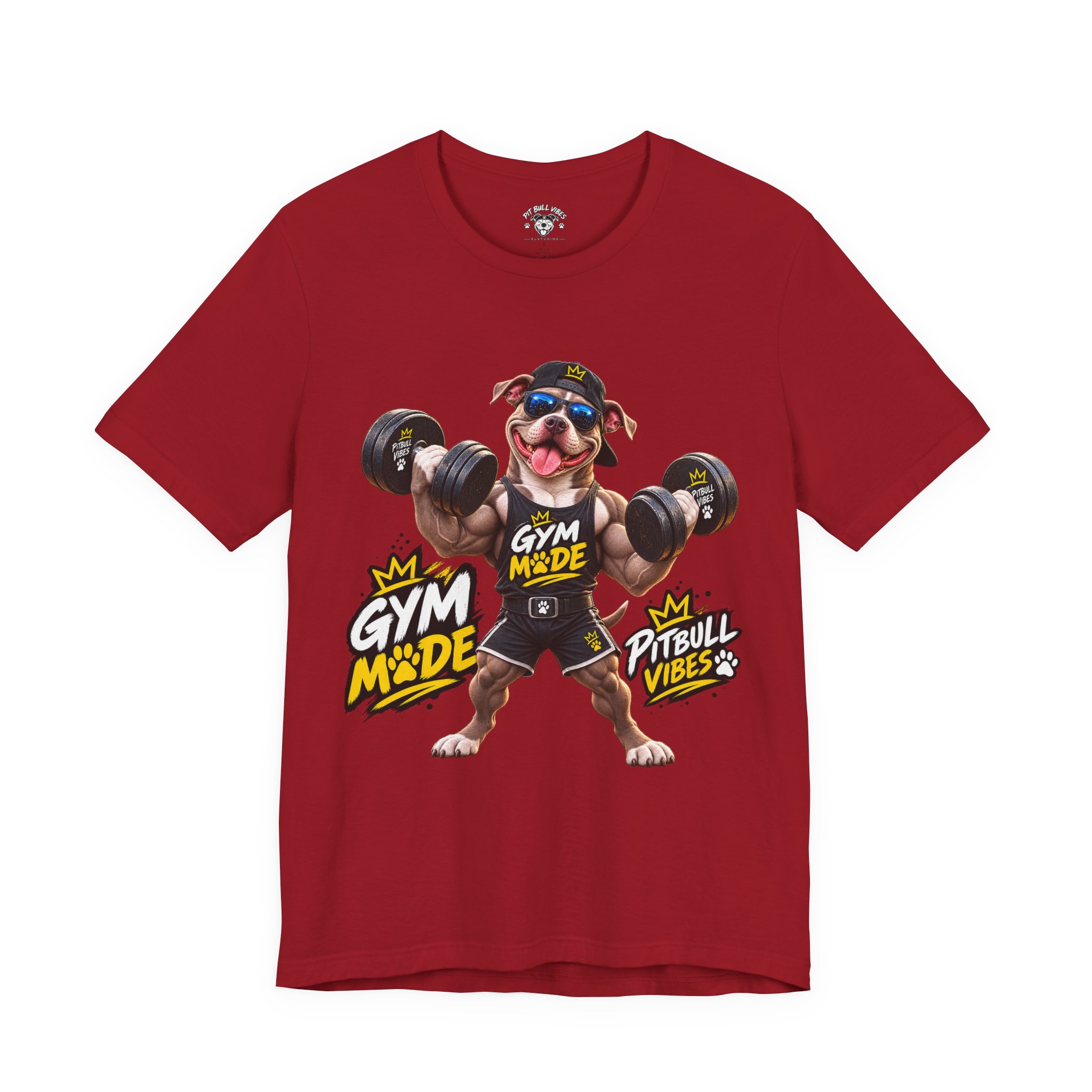 Pitbull Gym Tee — "Gym Made" Fitness Dog Shirt - Image 33