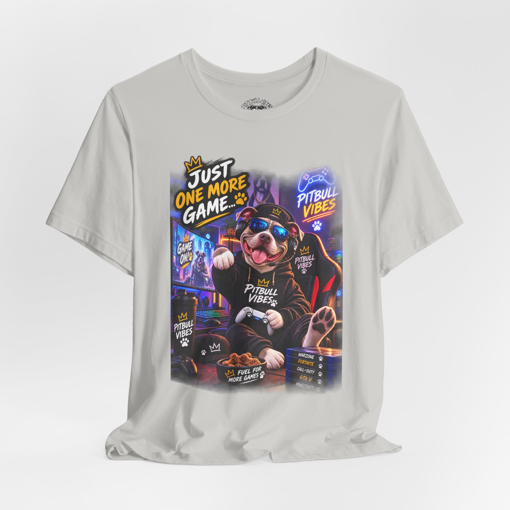 Pitbull Gamer Tee – "Just One More Game" Retro Arcade Dog T-Shirt - Image 16