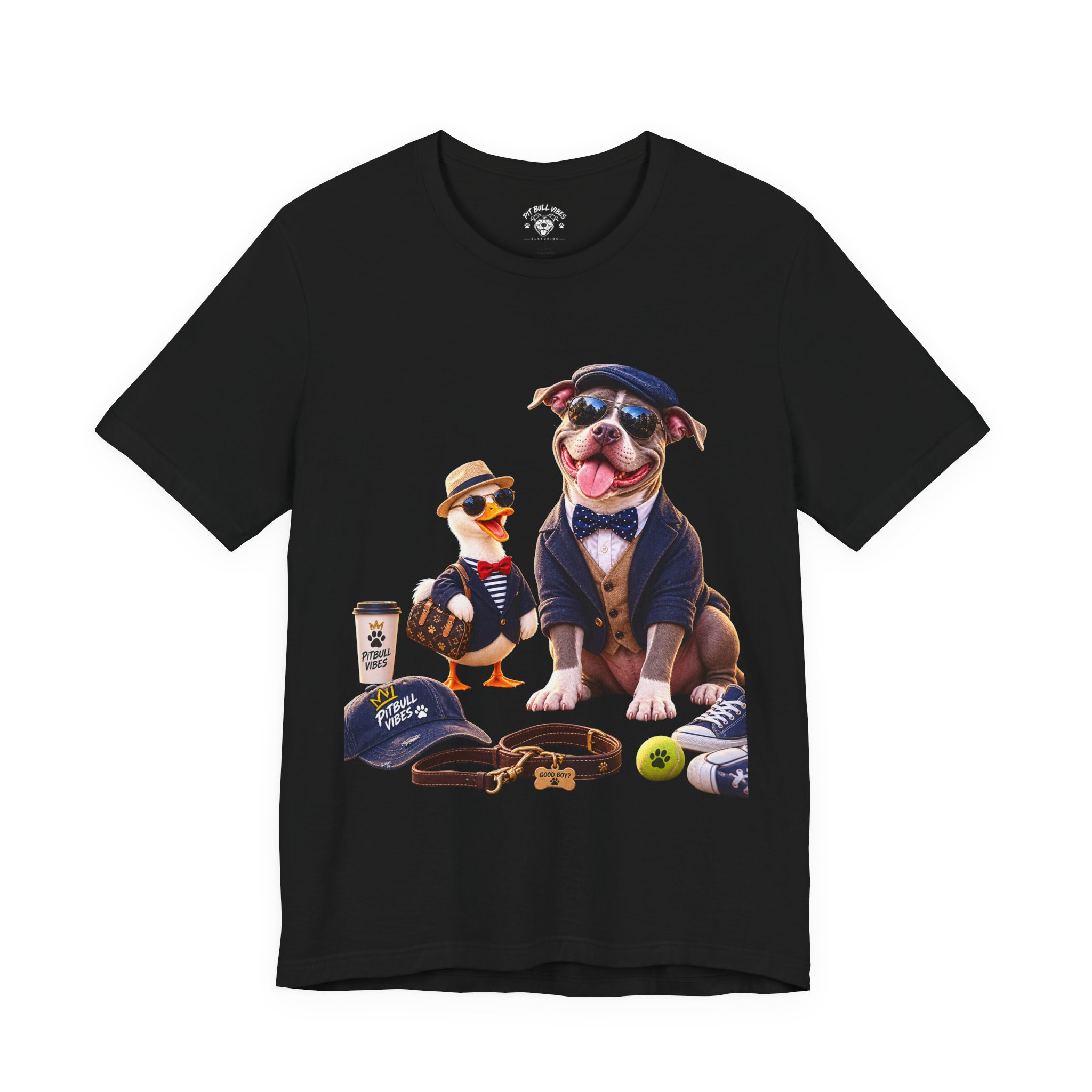 Dog & Duck Dapper Duo T‑Shirt — Funny Pet Portrait Tee - Image 13