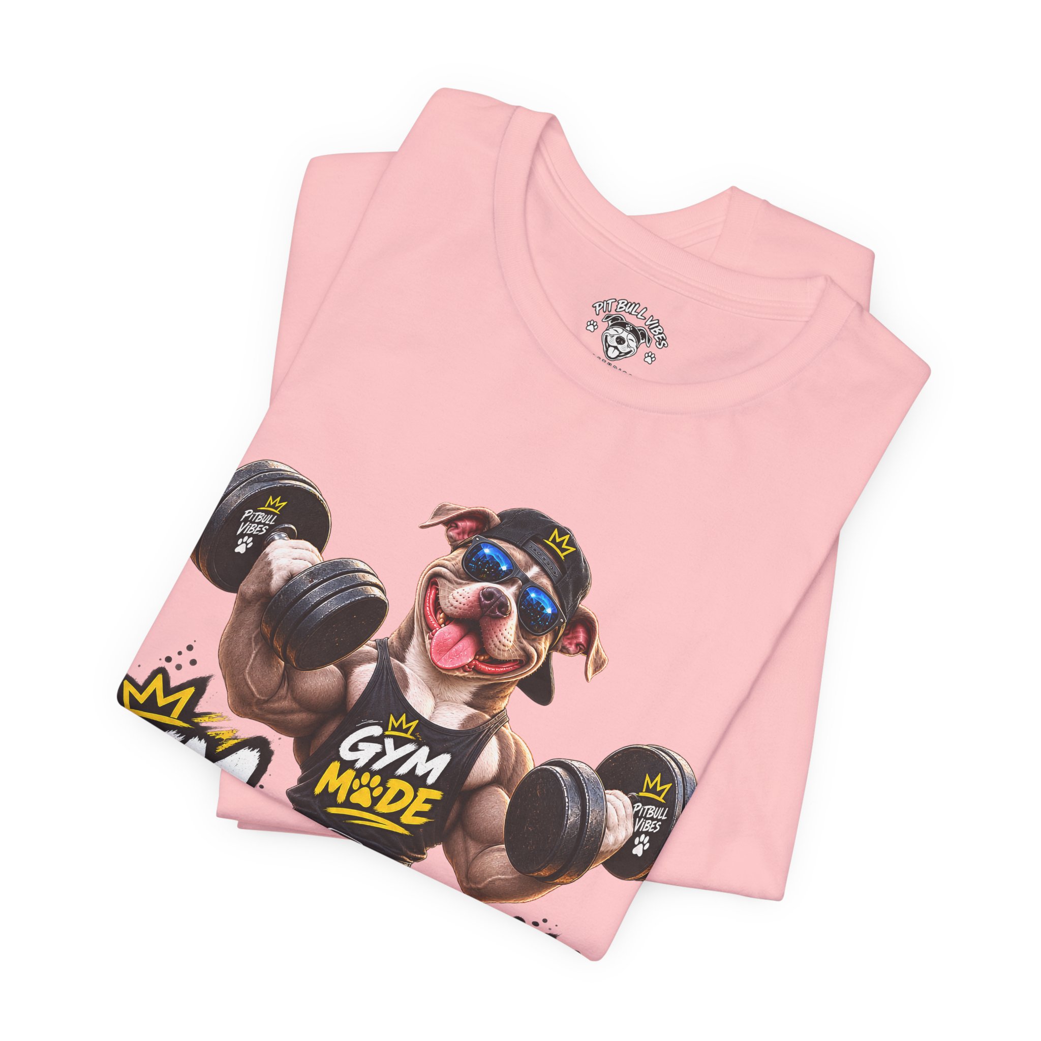 Pitbull Gym Tee — "Gym Made" Fitness Dog Shirt - Image 31