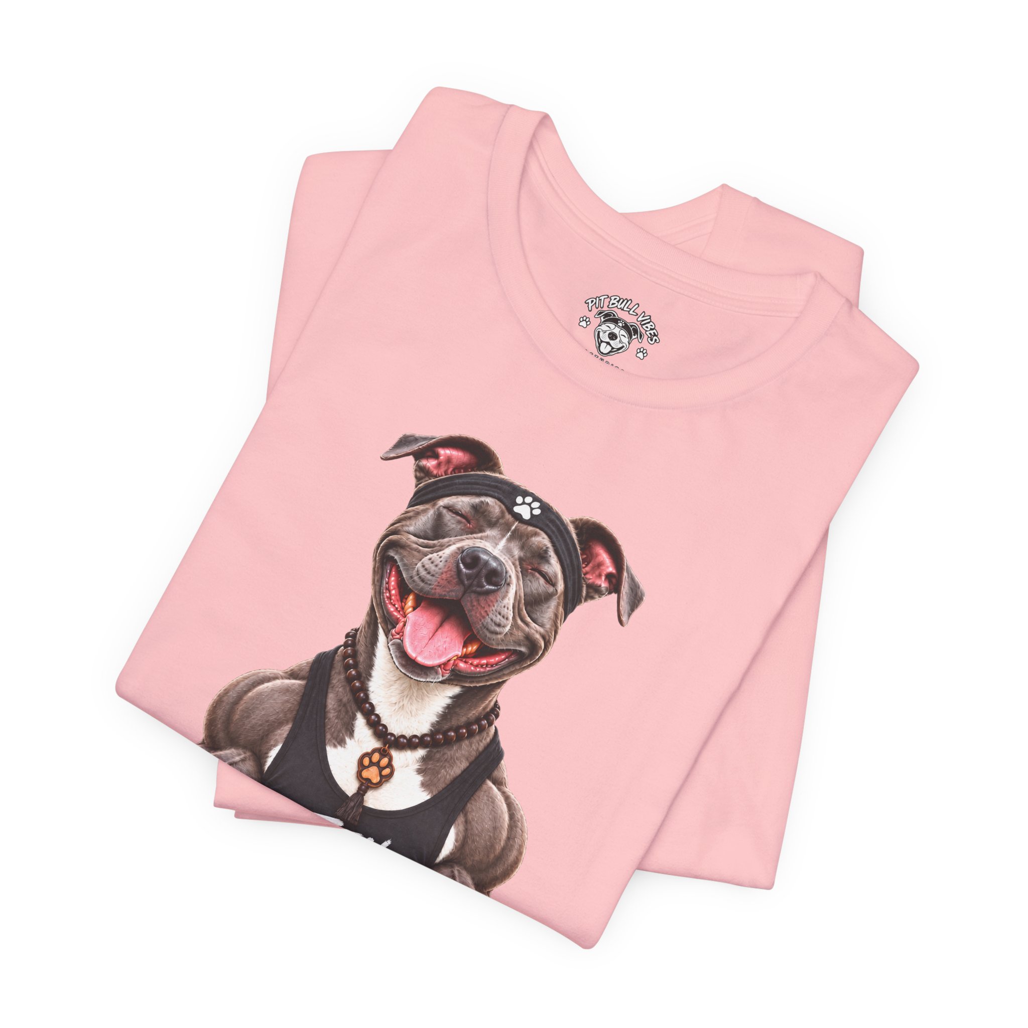 Zen Mode Pit Bull T-Shirt — Cute Meditation Dog Graphic Tee - Image 31