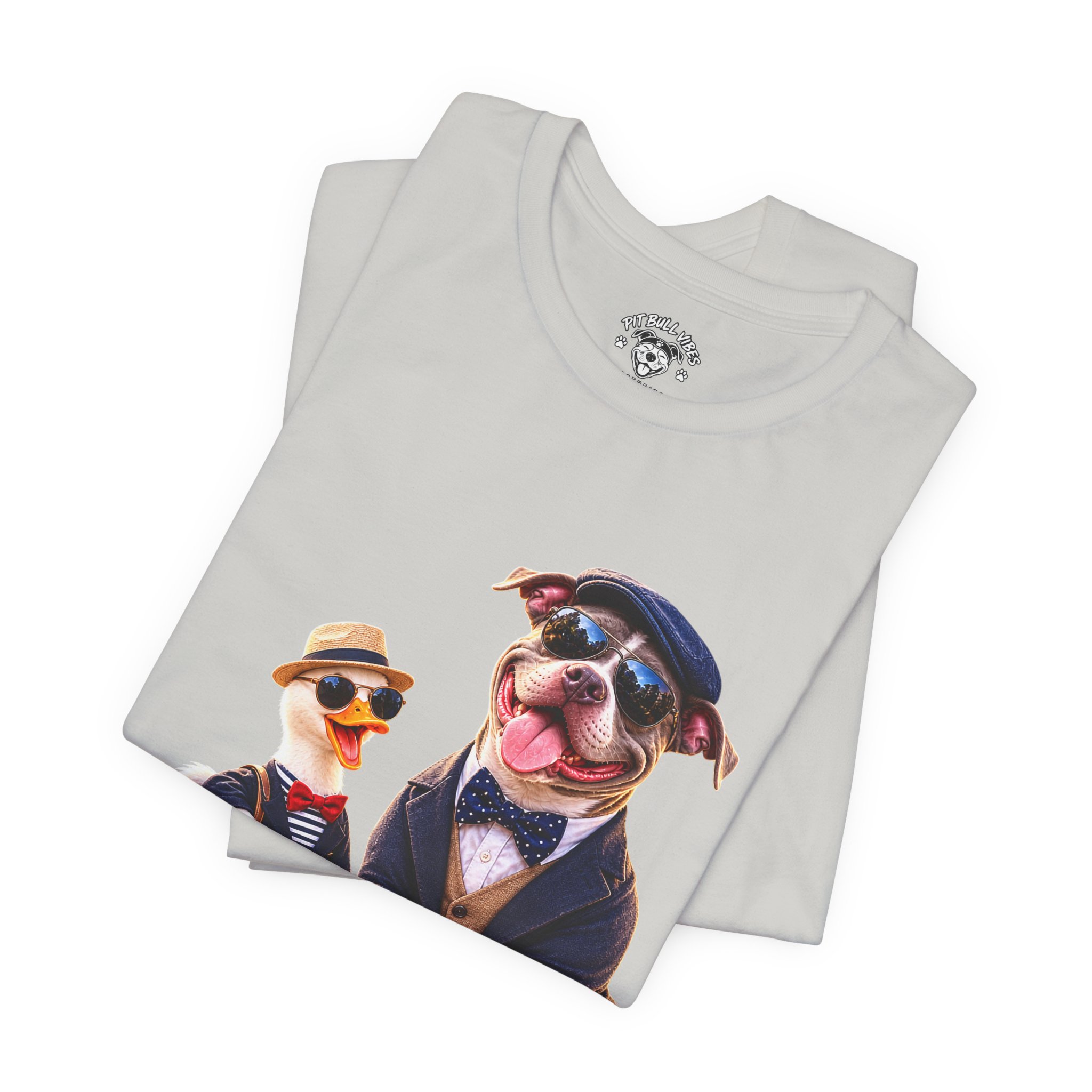 Dog & Duck Dapper Duo T‑Shirt — Funny Pet Portrait Tee - Image 19