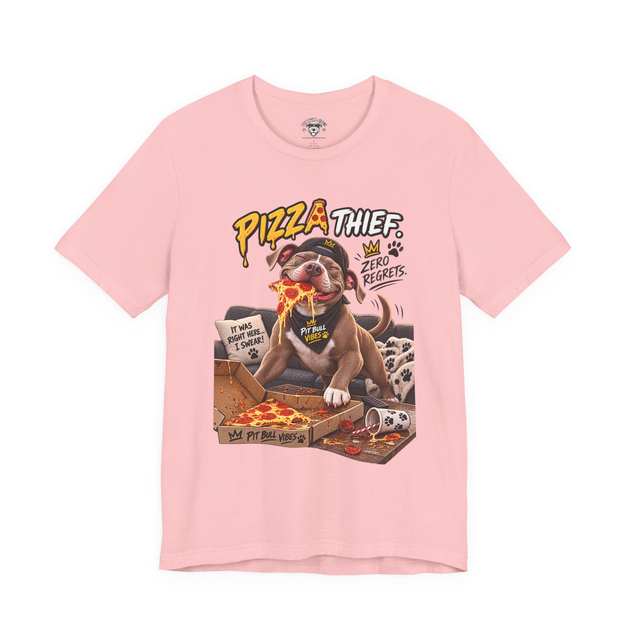 Pizza Thief T‑Shirt — Cute Dog Eating Pizza “Zero Regrets” Graphic Tee - Image 29