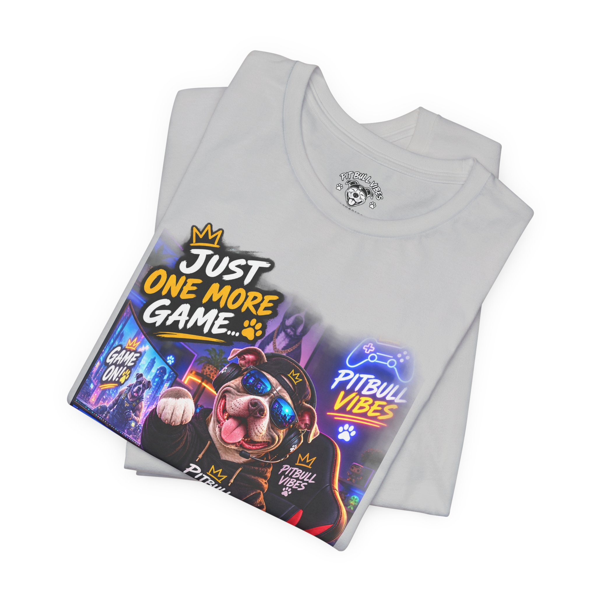 Pitbull Gamer Tee – "Just One More Game" Retro Arcade Dog T-Shirt - Image 11