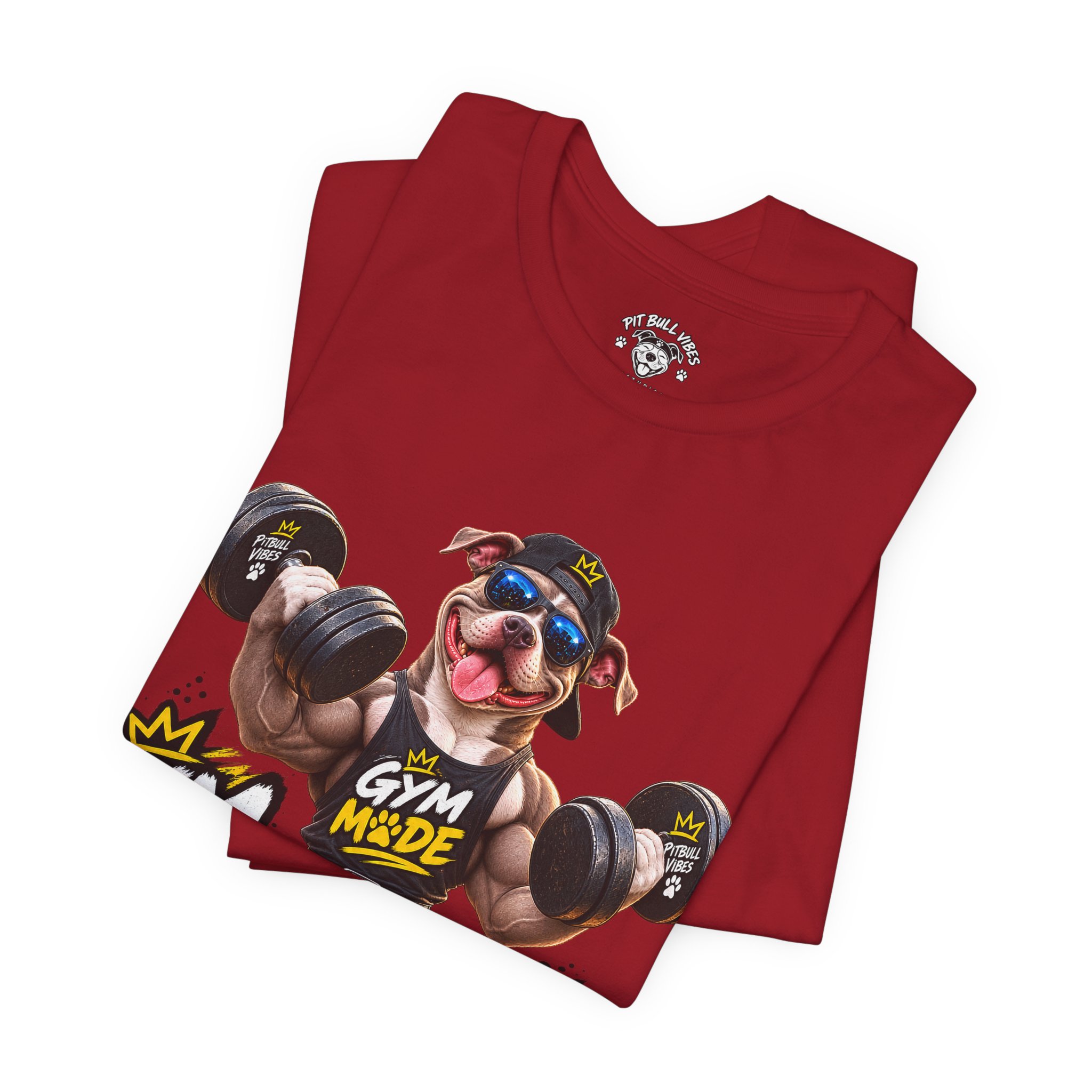 Pitbull Gym Tee — "Gym Made" Fitness Dog Shirt - Image 35