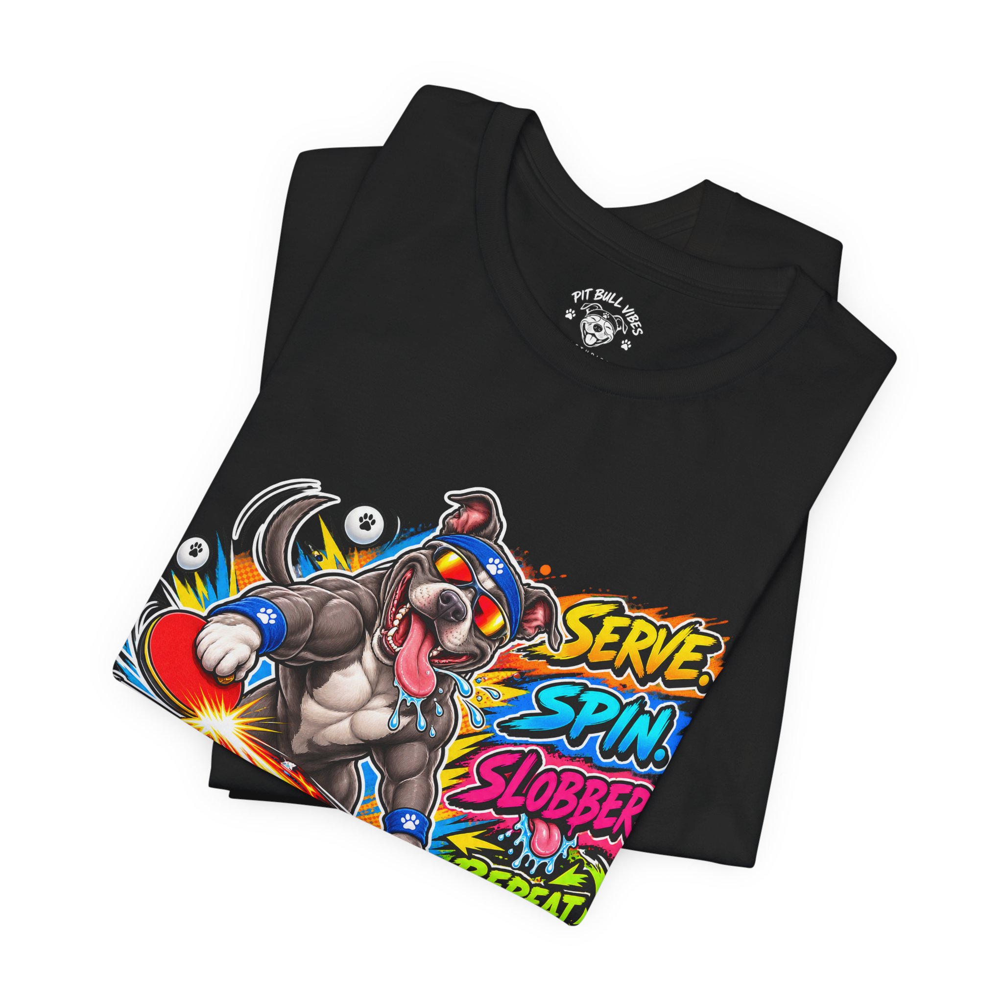 Pit Bull Ping Pong Tee — "Serve Spin Slobber Repeat" Table Tennis Shirt - Image 11