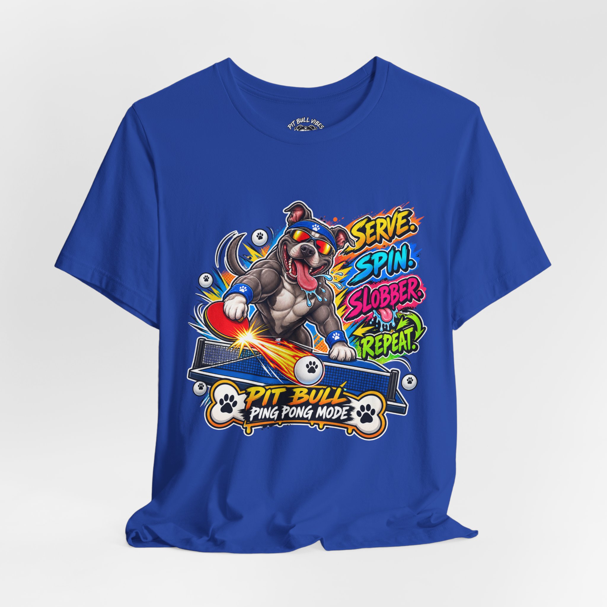 Pit Bull Ping Pong Tee — "Serve Spin Slobber Repeat" Table Tennis Shirt - Image 24