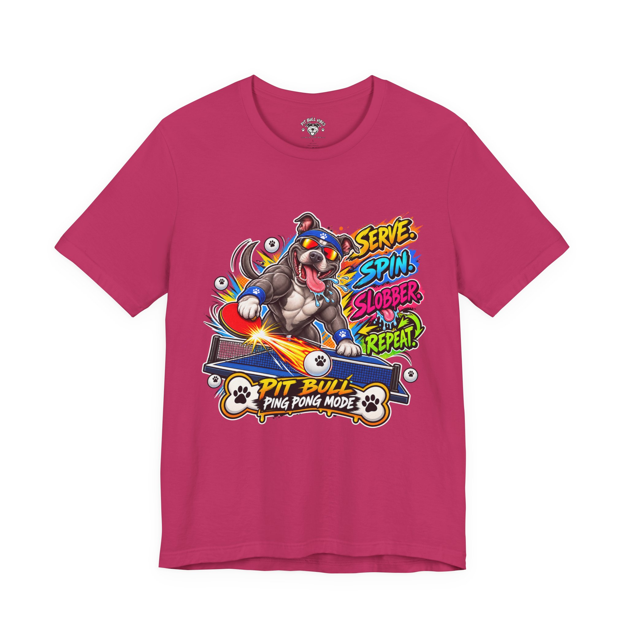 Pit Bull Ping Pong Tee — "Serve Spin Slobber Repeat" Table Tennis Shirt - Image 29