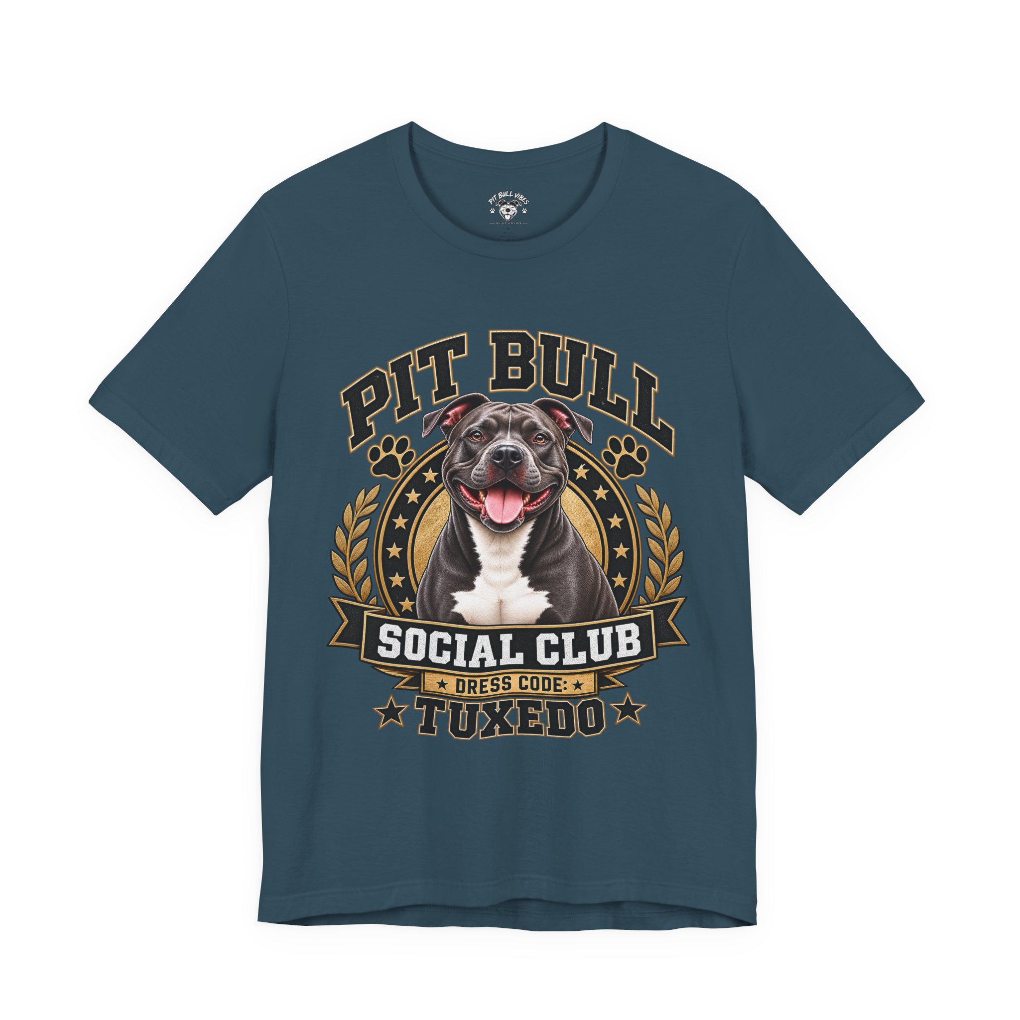 Pit Bull Social Club T-Shirt — Tuxedo Pitbull Graphic Tee - Image 17