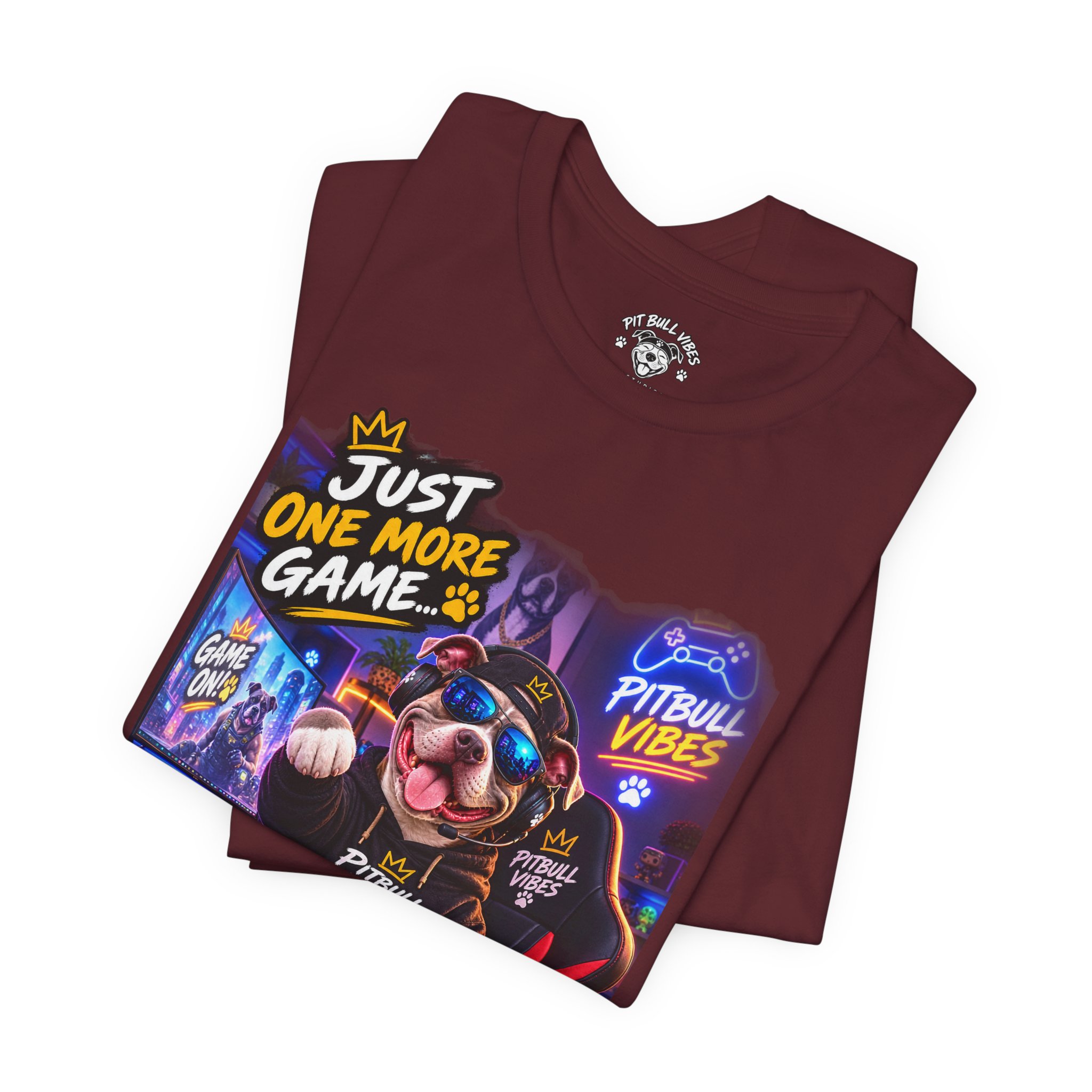 Pitbull Gamer Tee – "Just One More Game" Retro Arcade Dog T-Shirt - Image 27