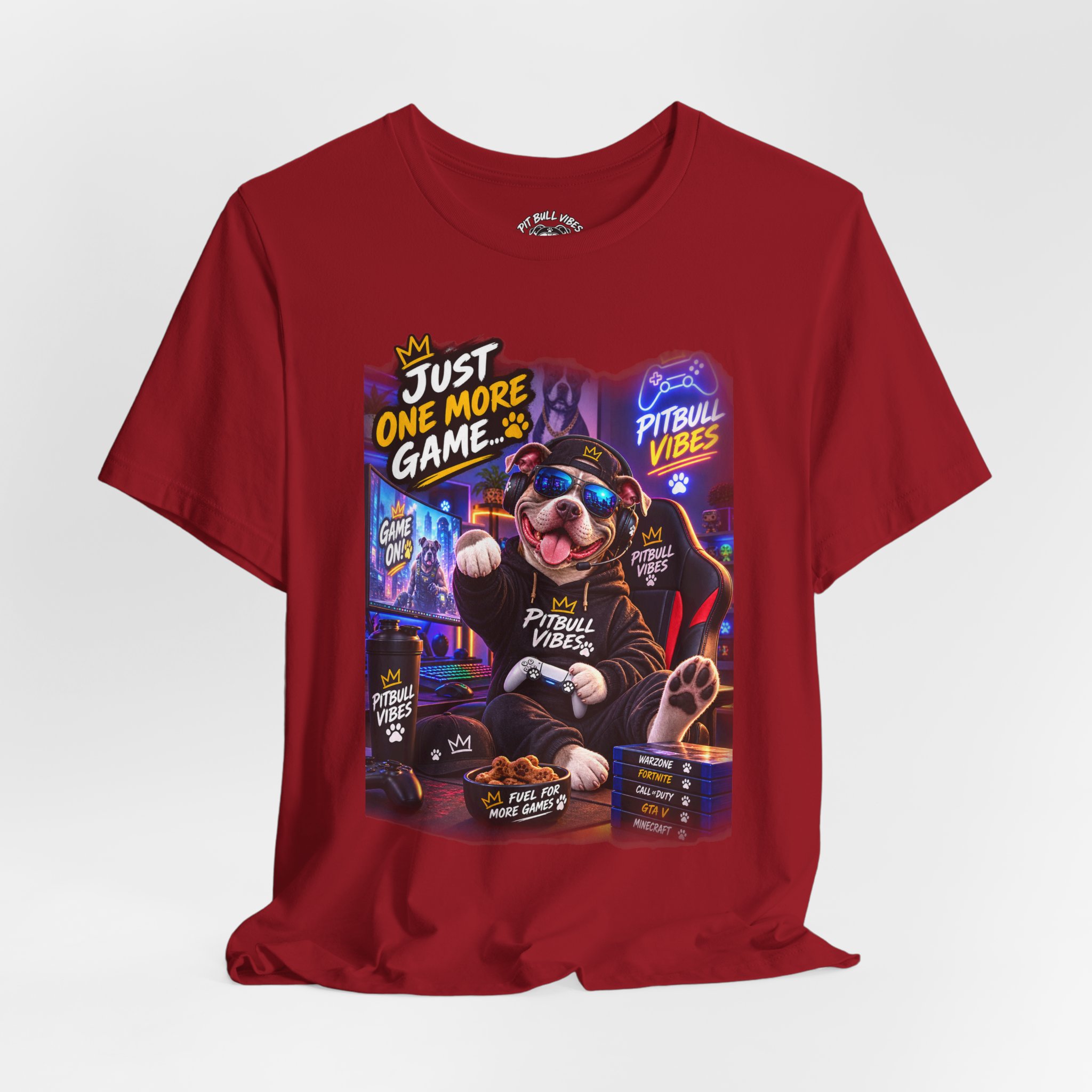 Pitbull Gamer Tee – "Just One More Game" Retro Arcade Dog T-Shirt - Image 36