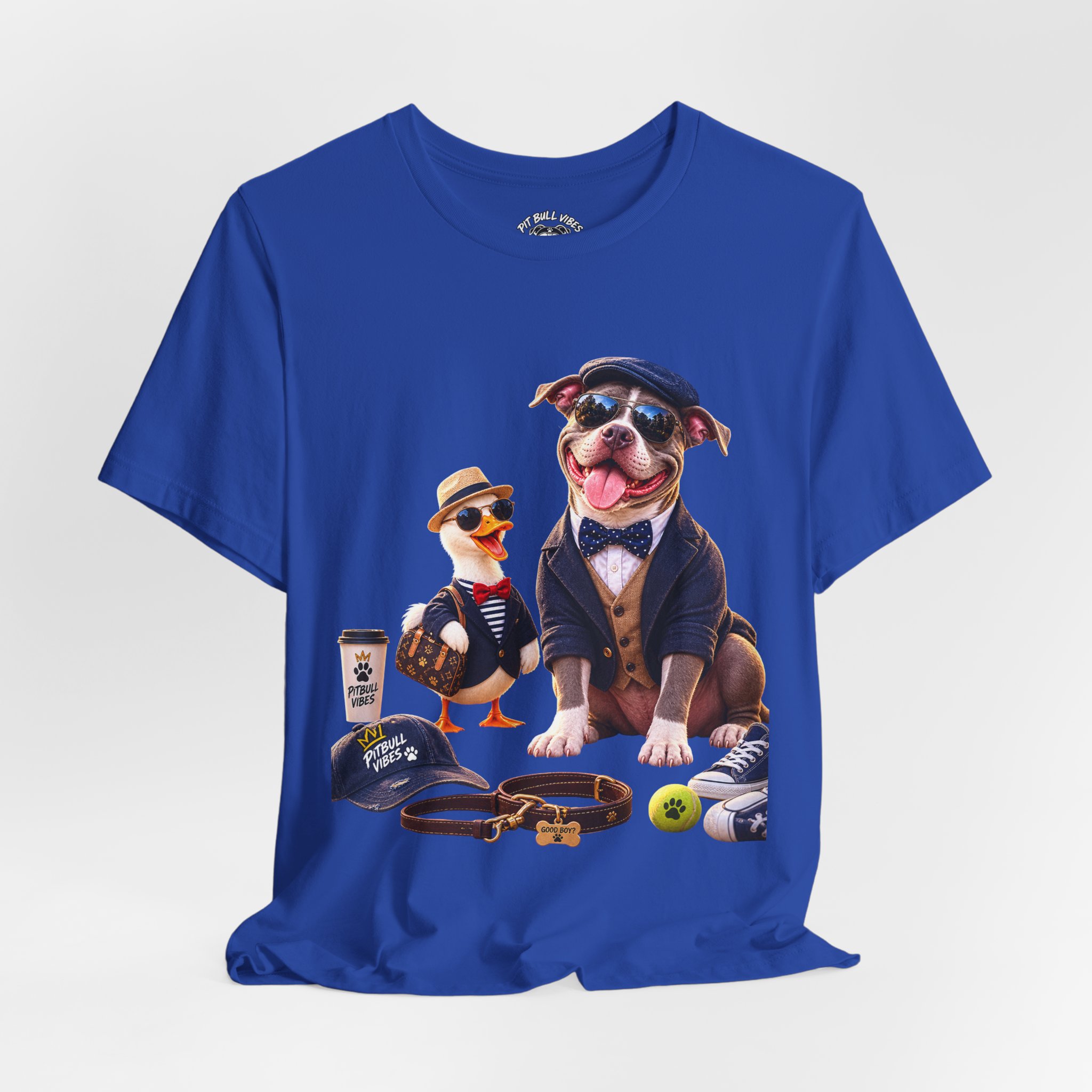 Dog & Duck Dapper Duo T‑Shirt — Funny Pet Portrait Tee - Image 24