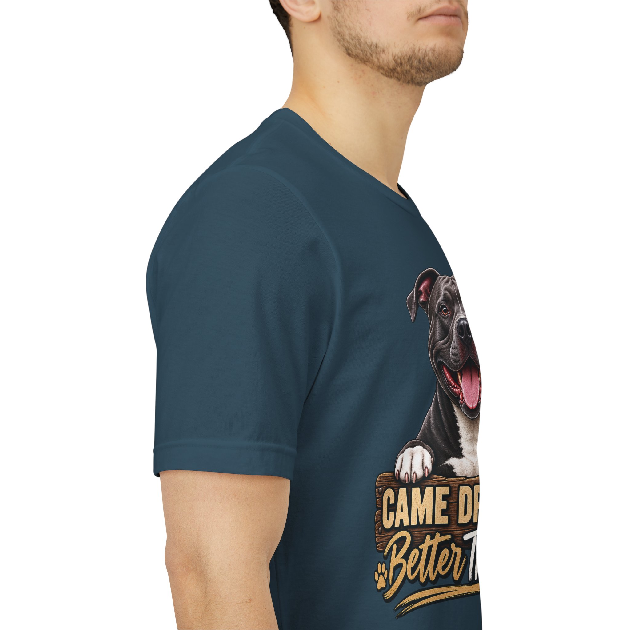 Happy Pitbull Came Dressed Better Than Me T-Shirt | Dog Lover Tee - Image 24