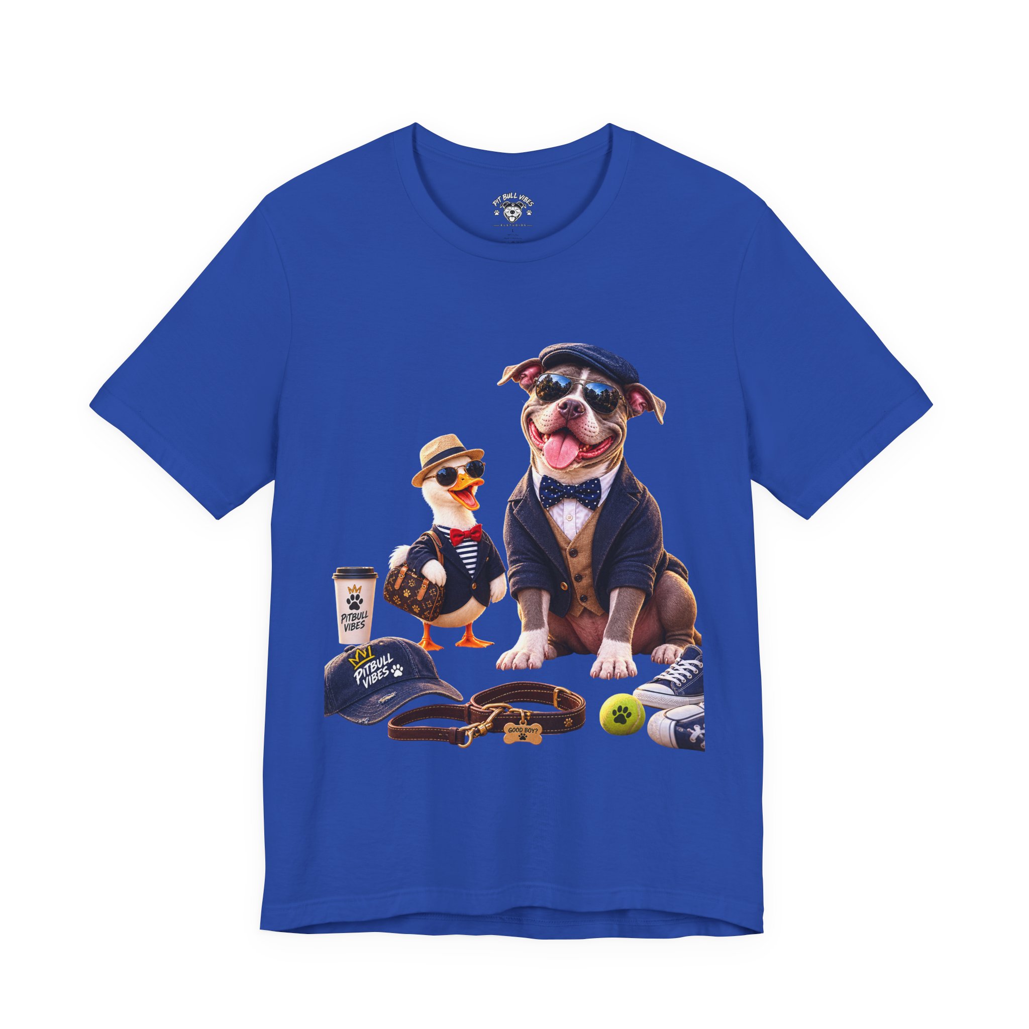 Dog & Duck Dapper Duo T‑Shirt — Funny Pet Portrait Tee - Image 21