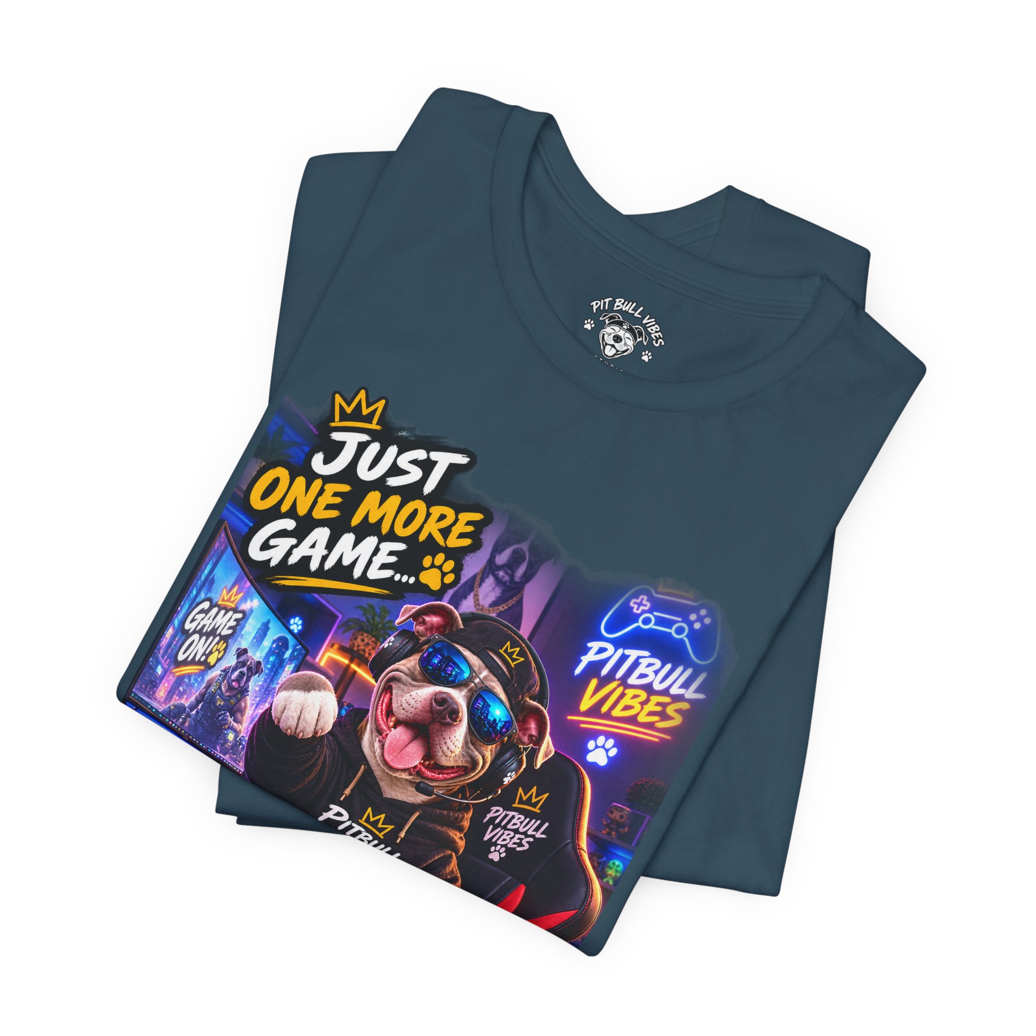 Pitbull Gamer Tee – "Just One More Game" Retro Arcade Dog T-Shirt - Image 23