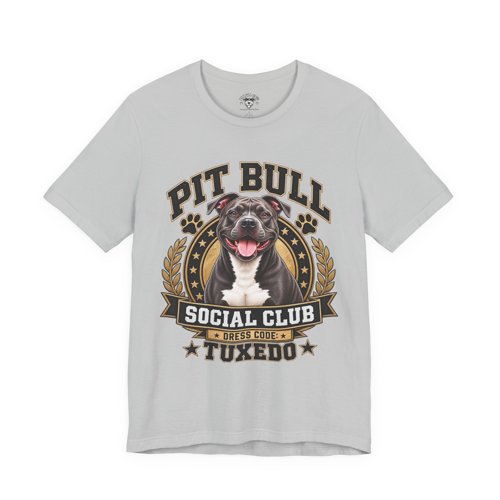 Pit Bull Social Club T-Shirt — Tuxedo Pitbull Graphic Tee - Image 5