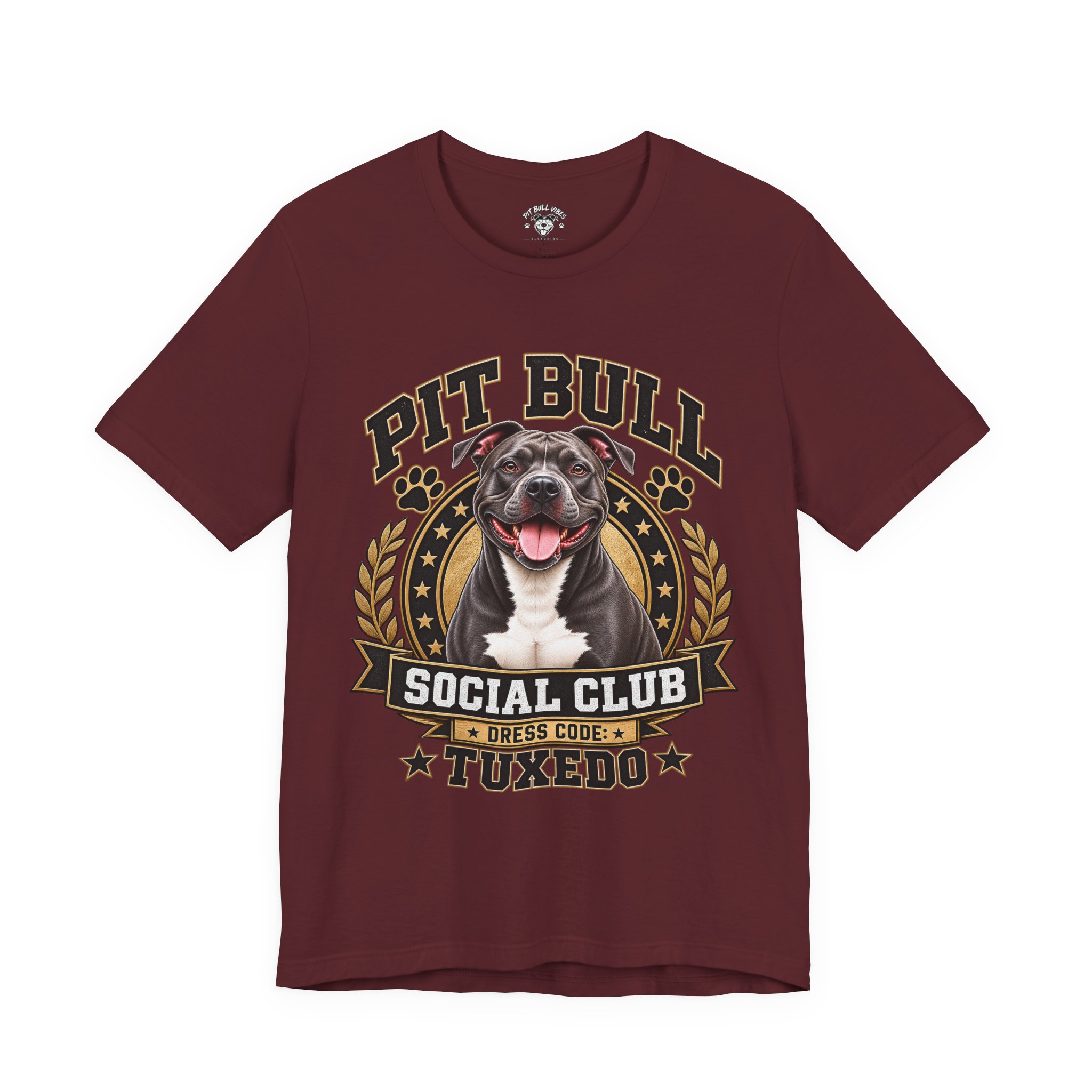 Pit Bull Social Club T-Shirt — Tuxedo Pitbull Graphic Tee - Image 21