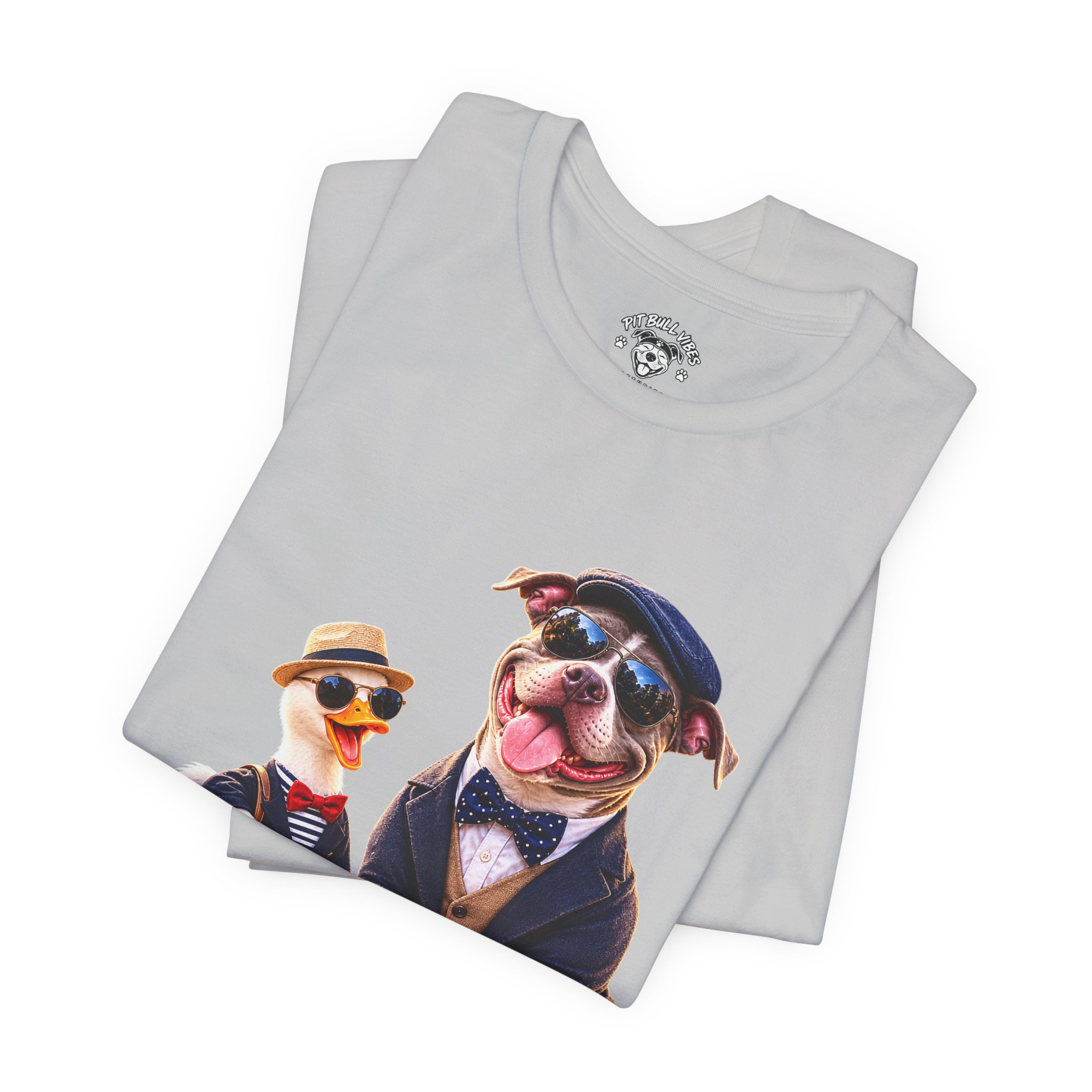 Dog & Duck Dapper Duo T‑Shirt — Funny Pet Portrait Tee - Image 11
