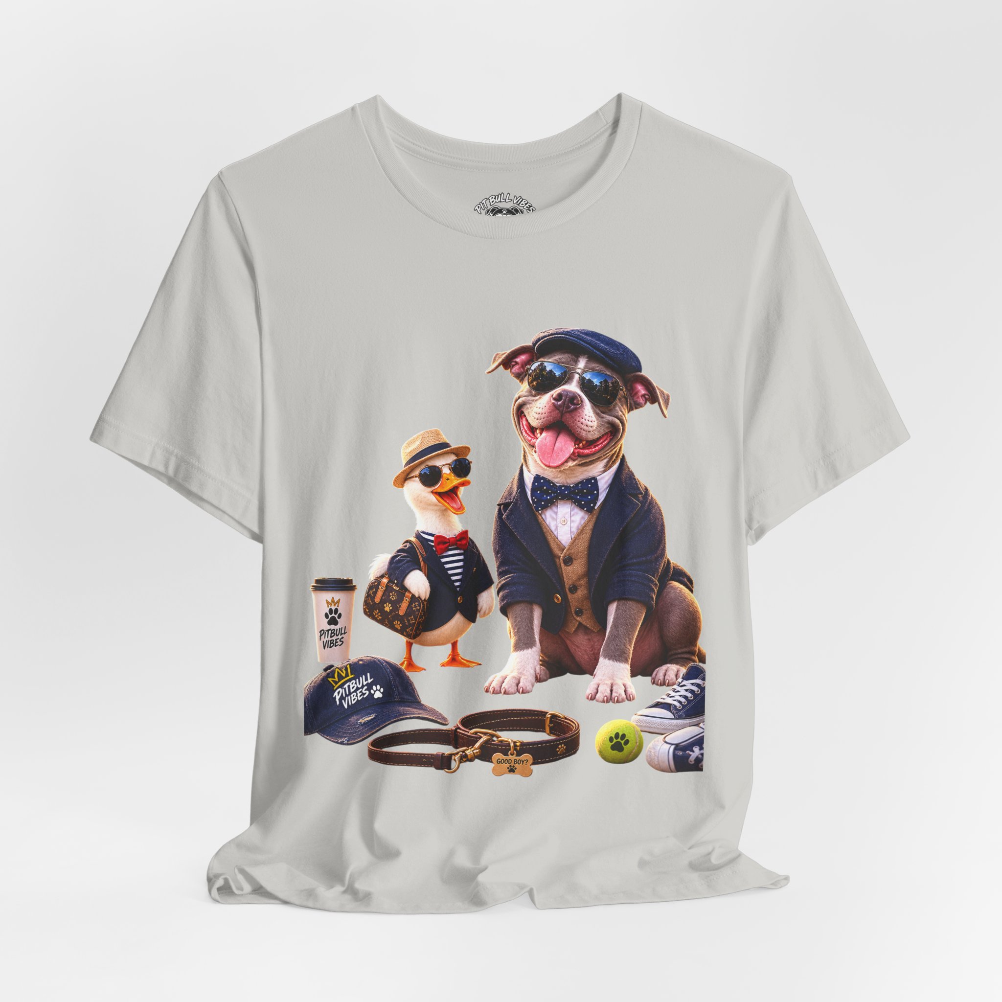 Dog & Duck Dapper Duo T‑Shirt — Funny Pet Portrait Tee - Image 20