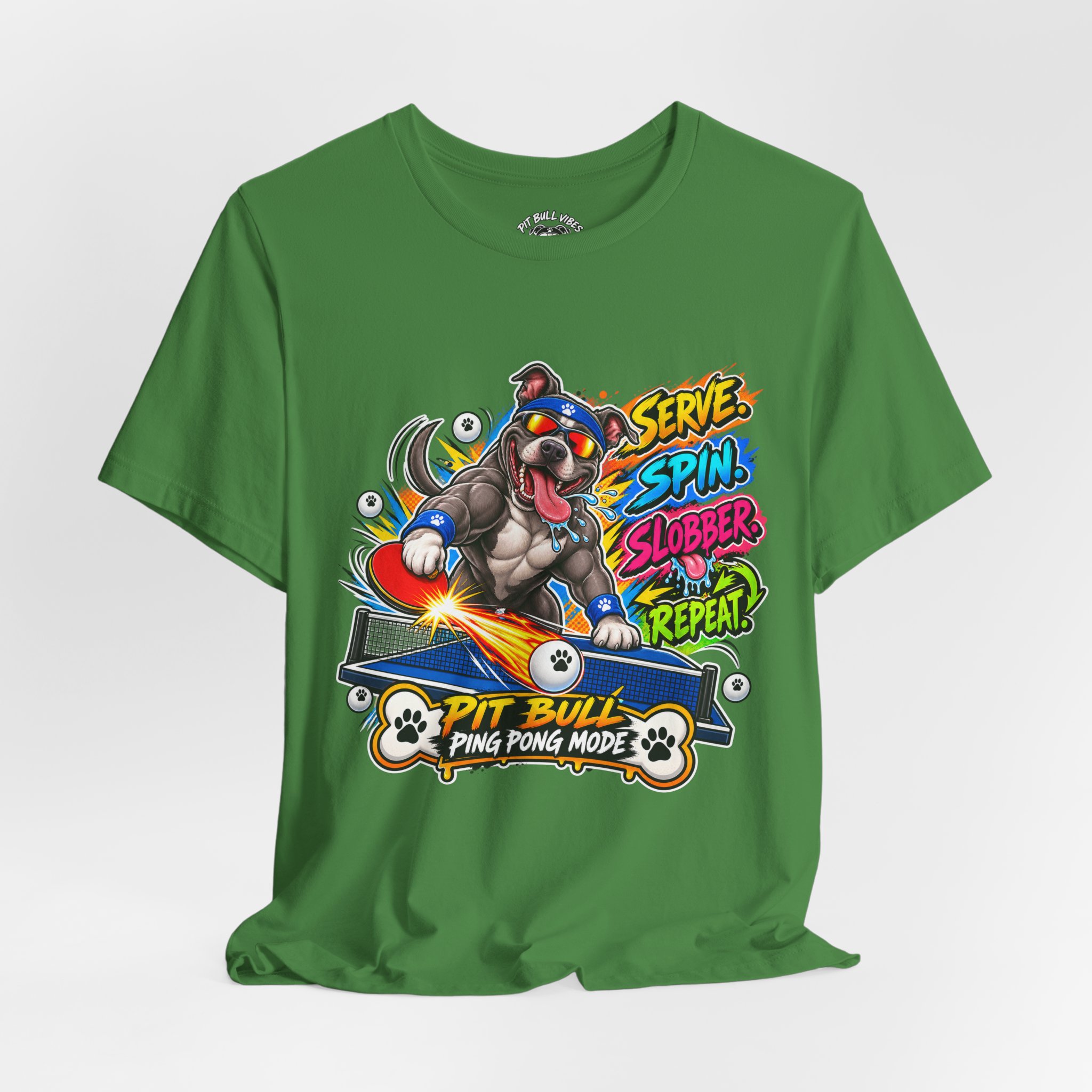 Pit Bull Ping Pong Tee — "Serve Spin Slobber Repeat" Table Tennis Shirt - Image 20