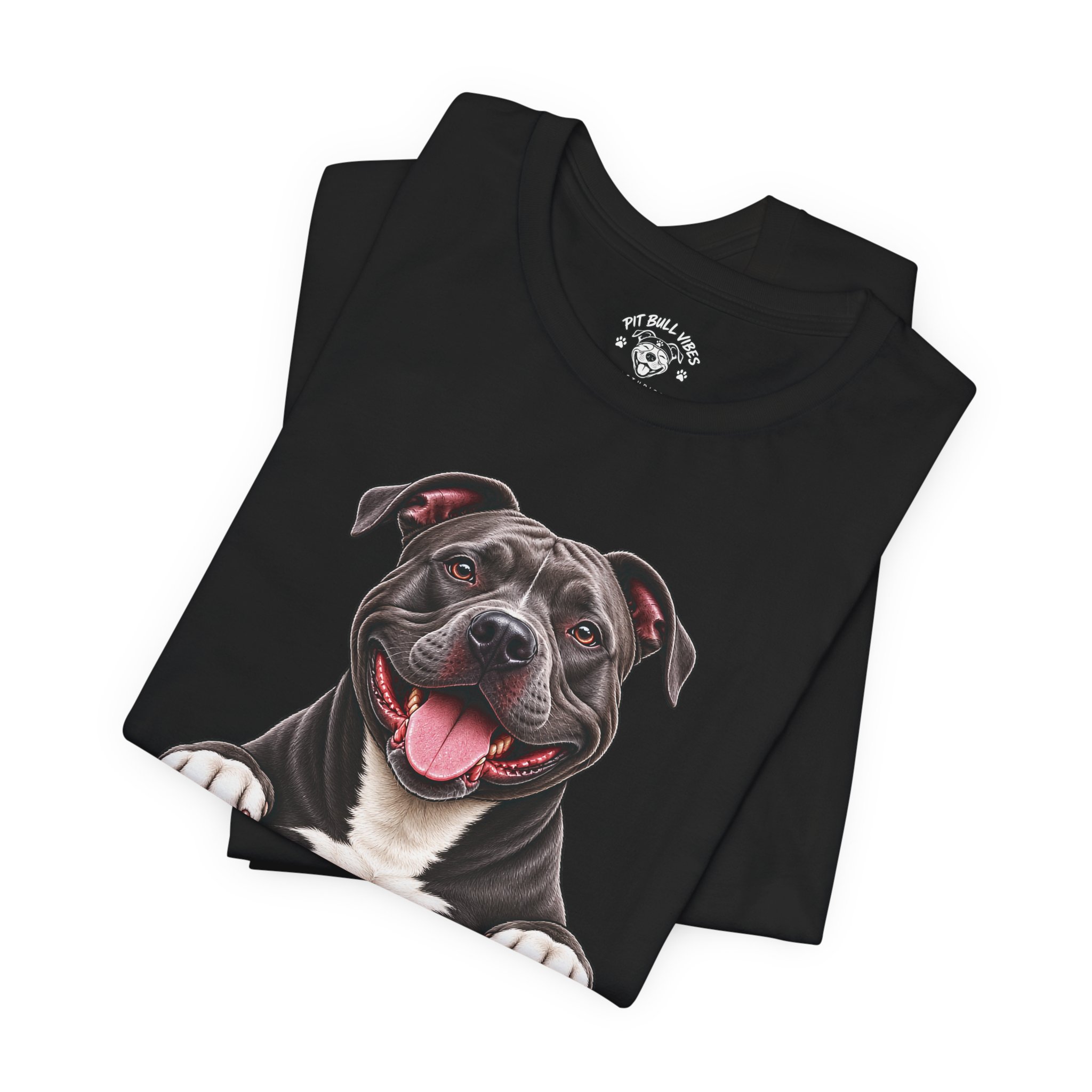 Happy Pitbull Came Dressed Better Than Me T-Shirt | Dog Lover Tee - Image 3