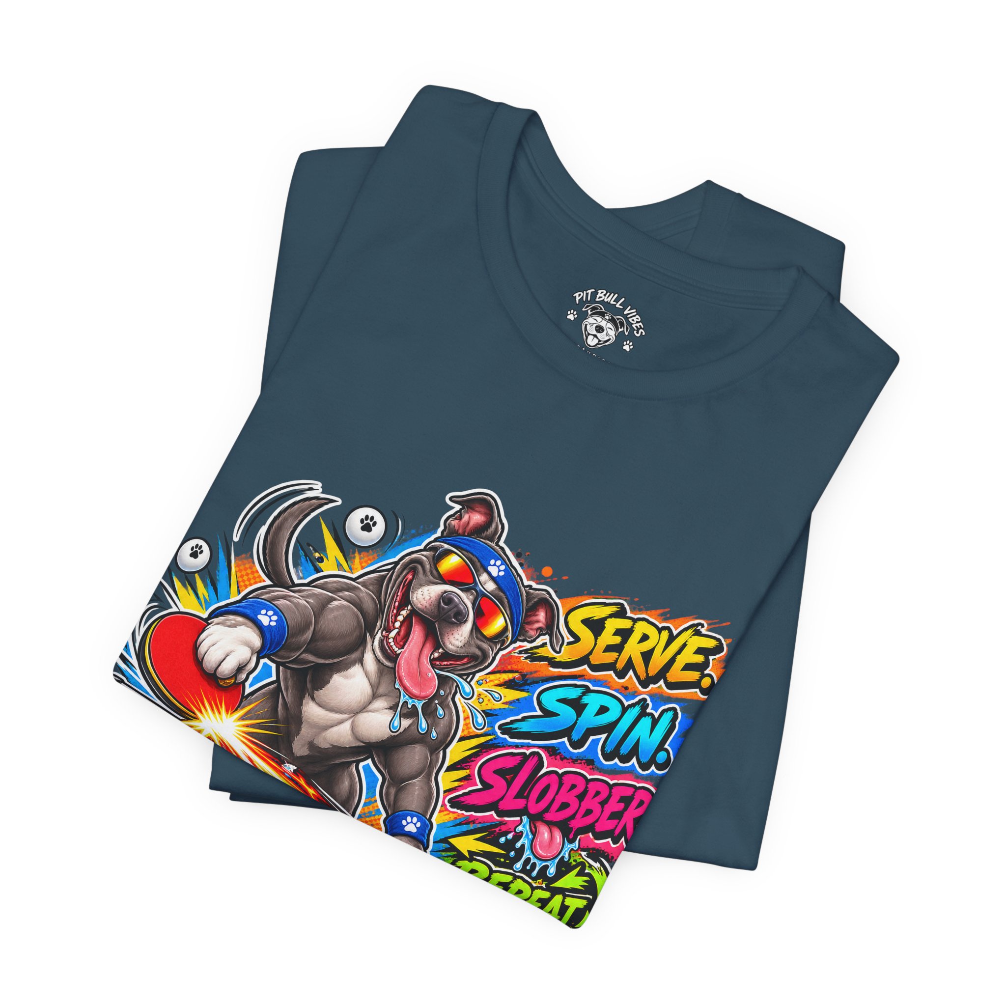 Pit Bull Ping Pong Tee — "Serve Spin Slobber Repeat" Table Tennis Shirt - Image 27