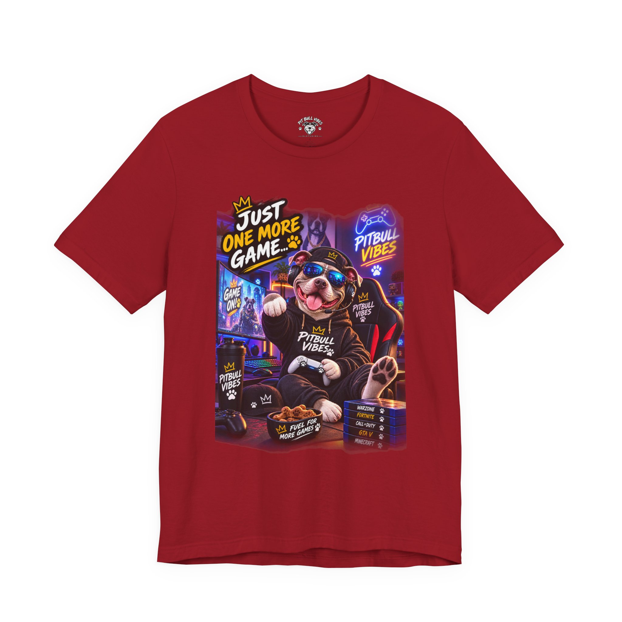 Pitbull Gamer Tee – "Just One More Game" Retro Arcade Dog T-Shirt - Image 33
