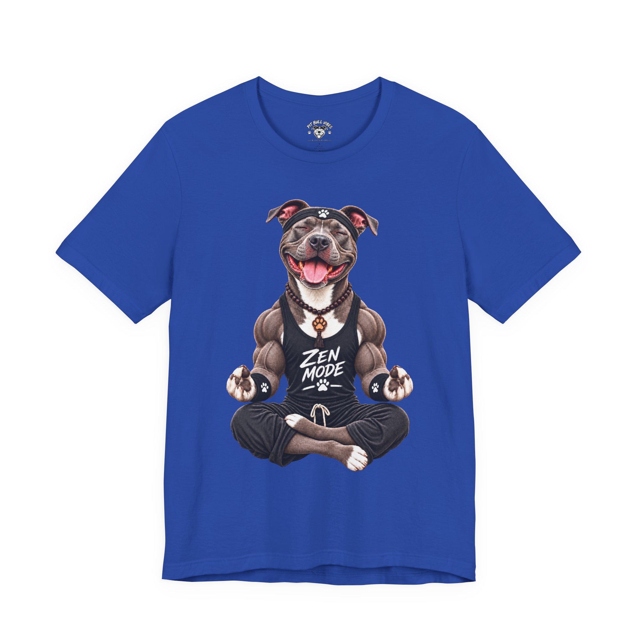 Zen Mode Pit Bull T-Shirt — Cute Meditation Dog Graphic Tee - Image 17