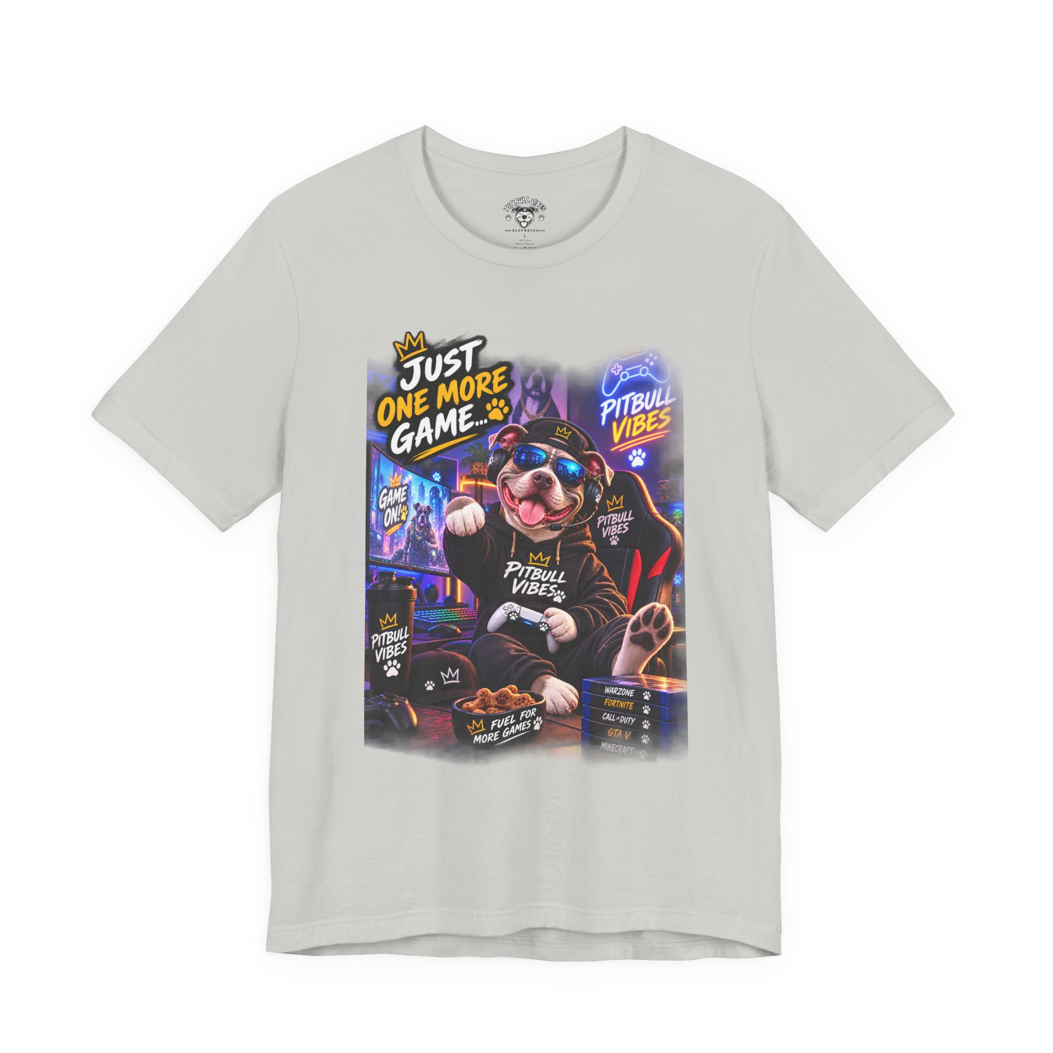 Pitbull Gamer Tee – "Just One More Game" Retro Arcade Dog T-Shirt - Image 13