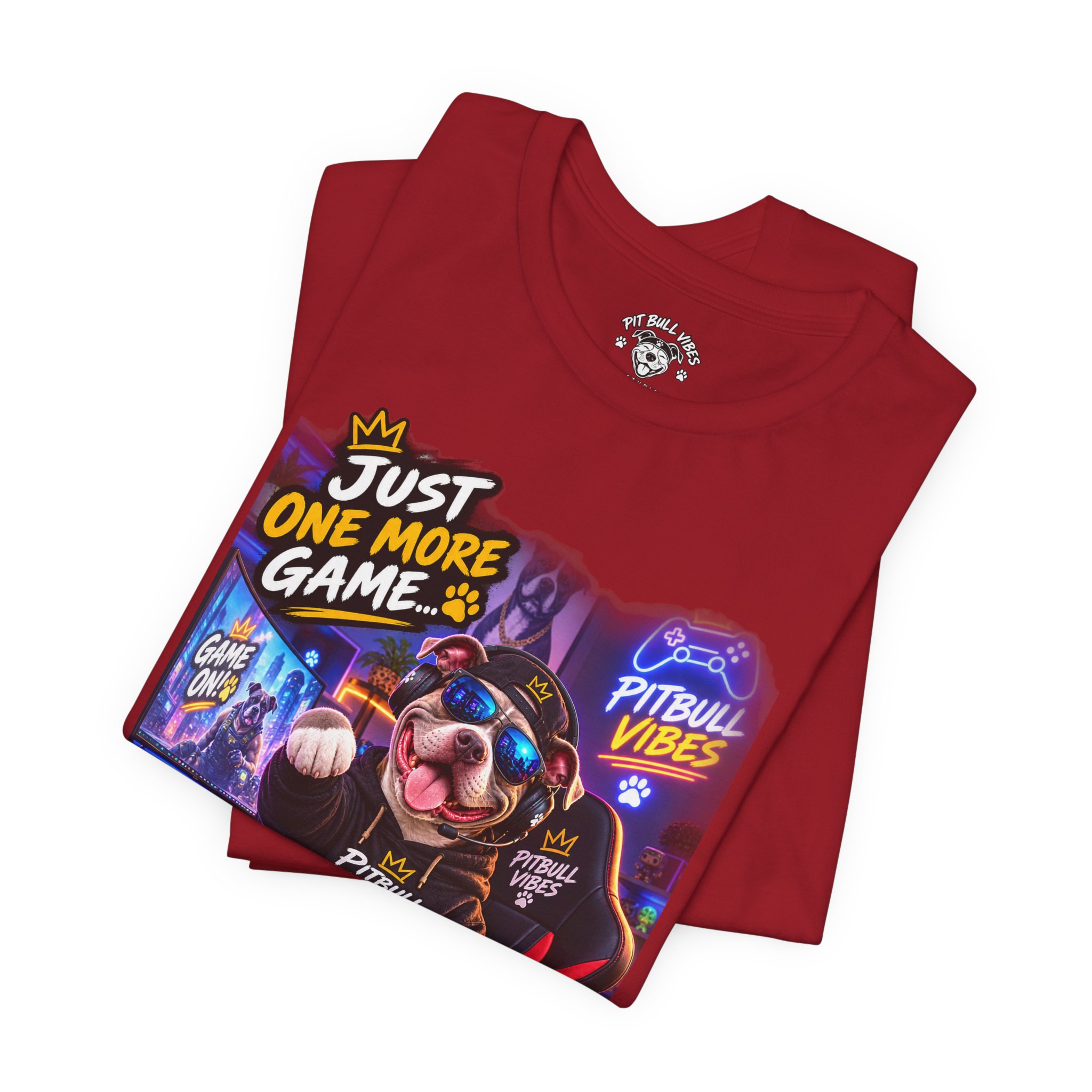 Pitbull Gamer Tee – "Just One More Game" Retro Arcade Dog T-Shirt - Image 35