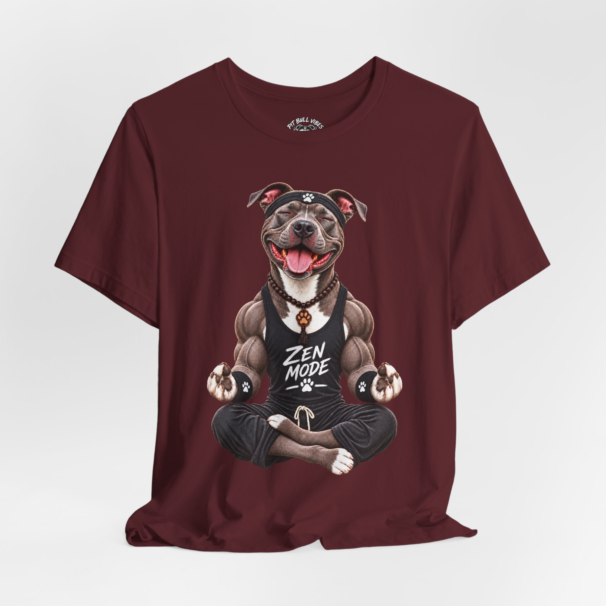 Zen Mode Pit Bull T-Shirt — Cute Meditation Dog Graphic Tee - Image 28