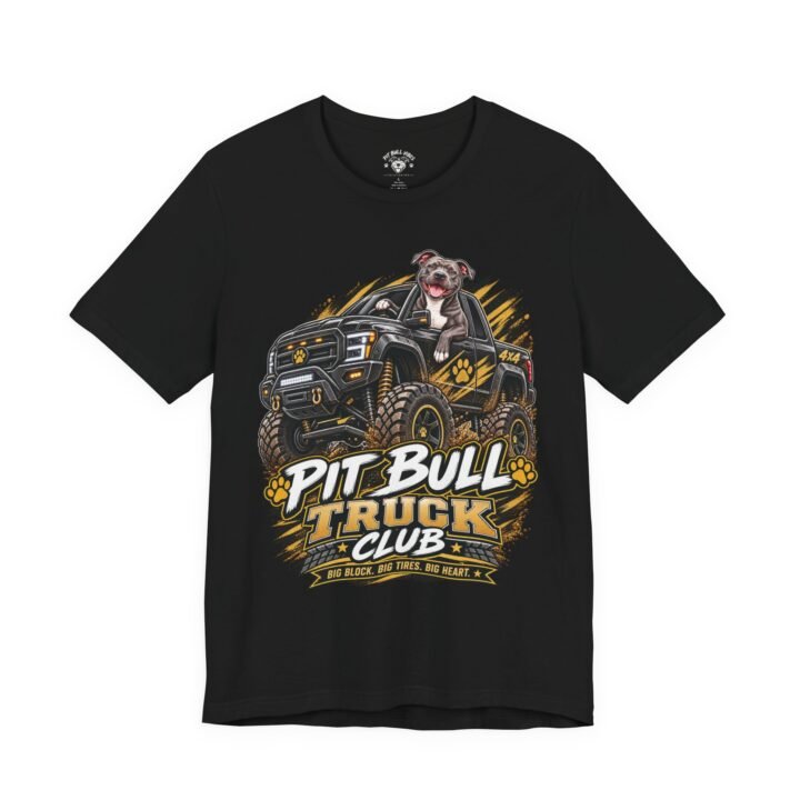 Pit Bull Truck Club Tee — Dog Lover Graphic T-Shirt