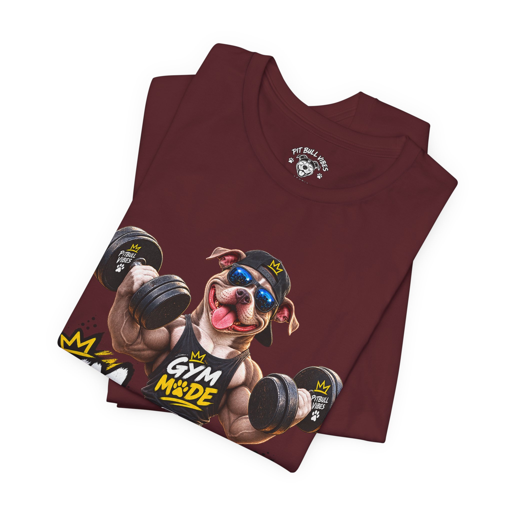 Pitbull Gym Tee — "Gym Made" Fitness Dog Shirt - Image 27