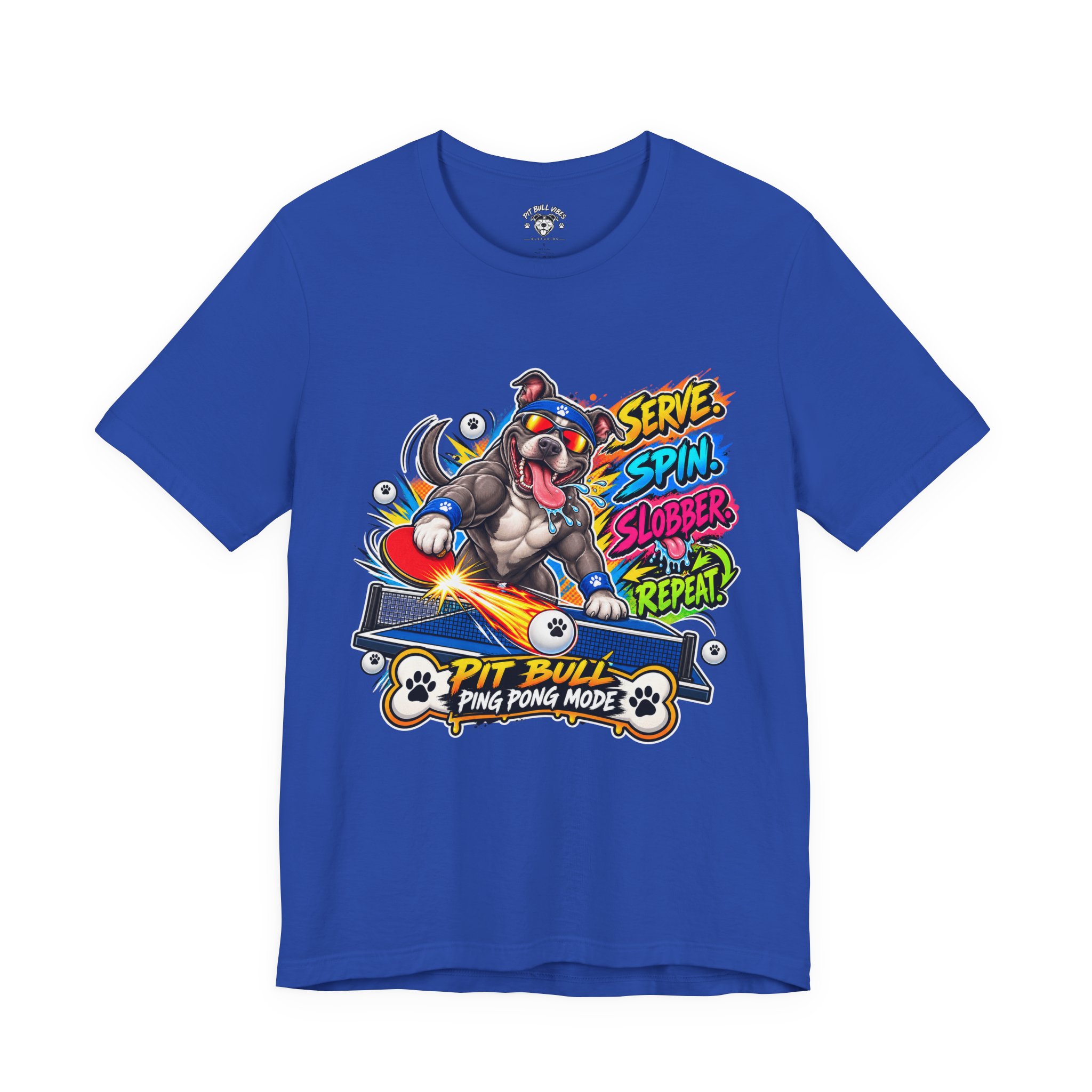 Pit Bull Ping Pong Tee — "Serve Spin Slobber Repeat" Table Tennis Shirt - Image 21