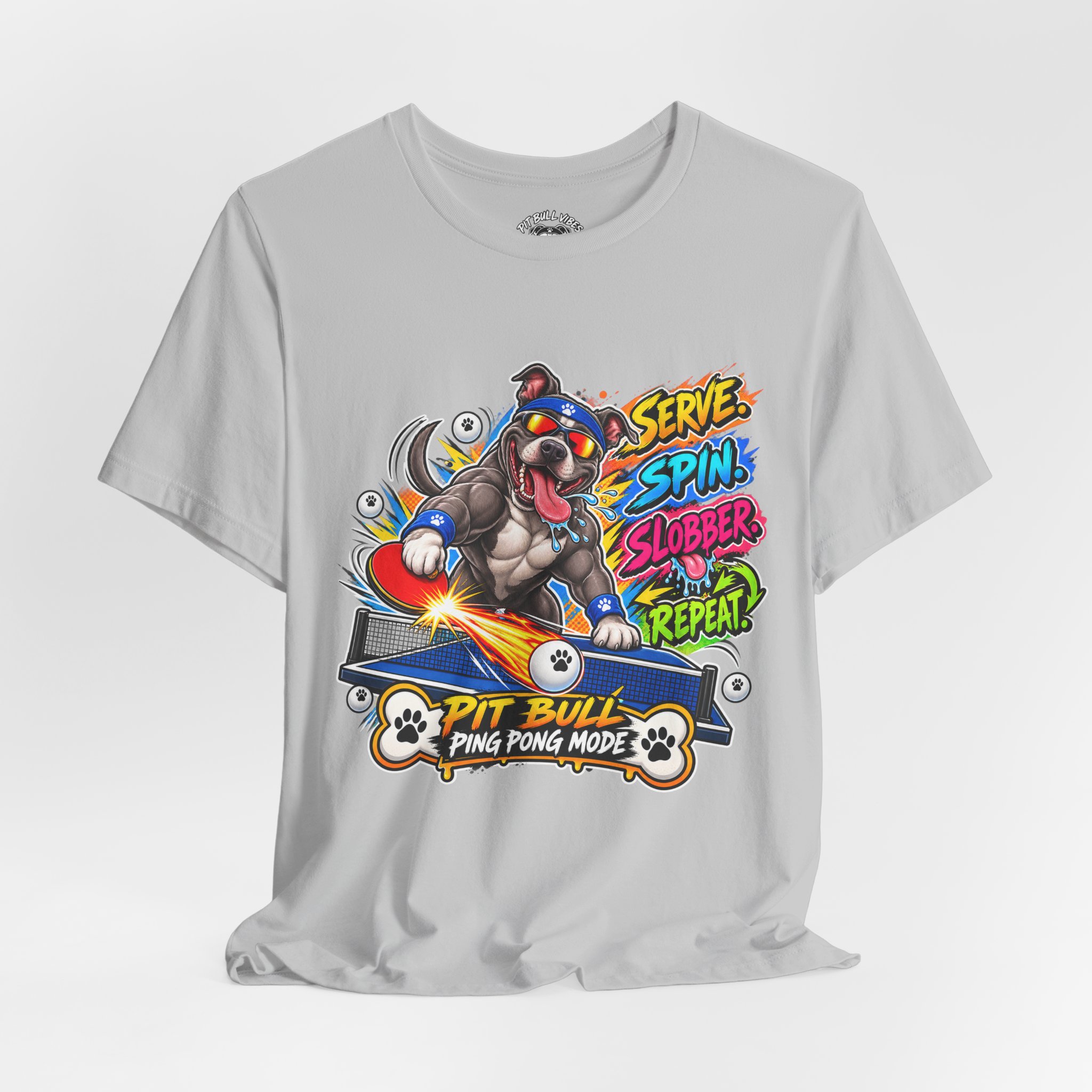 Pit Bull Ping Pong Tee — "Serve Spin Slobber Repeat" Table Tennis Shirt - Image 8