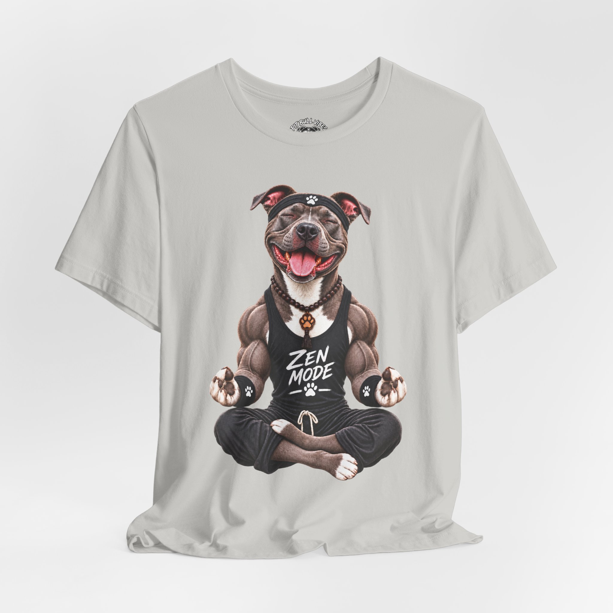 Zen Mode Pit Bull T-Shirt — Cute Meditation Dog Graphic Tee - Image 16