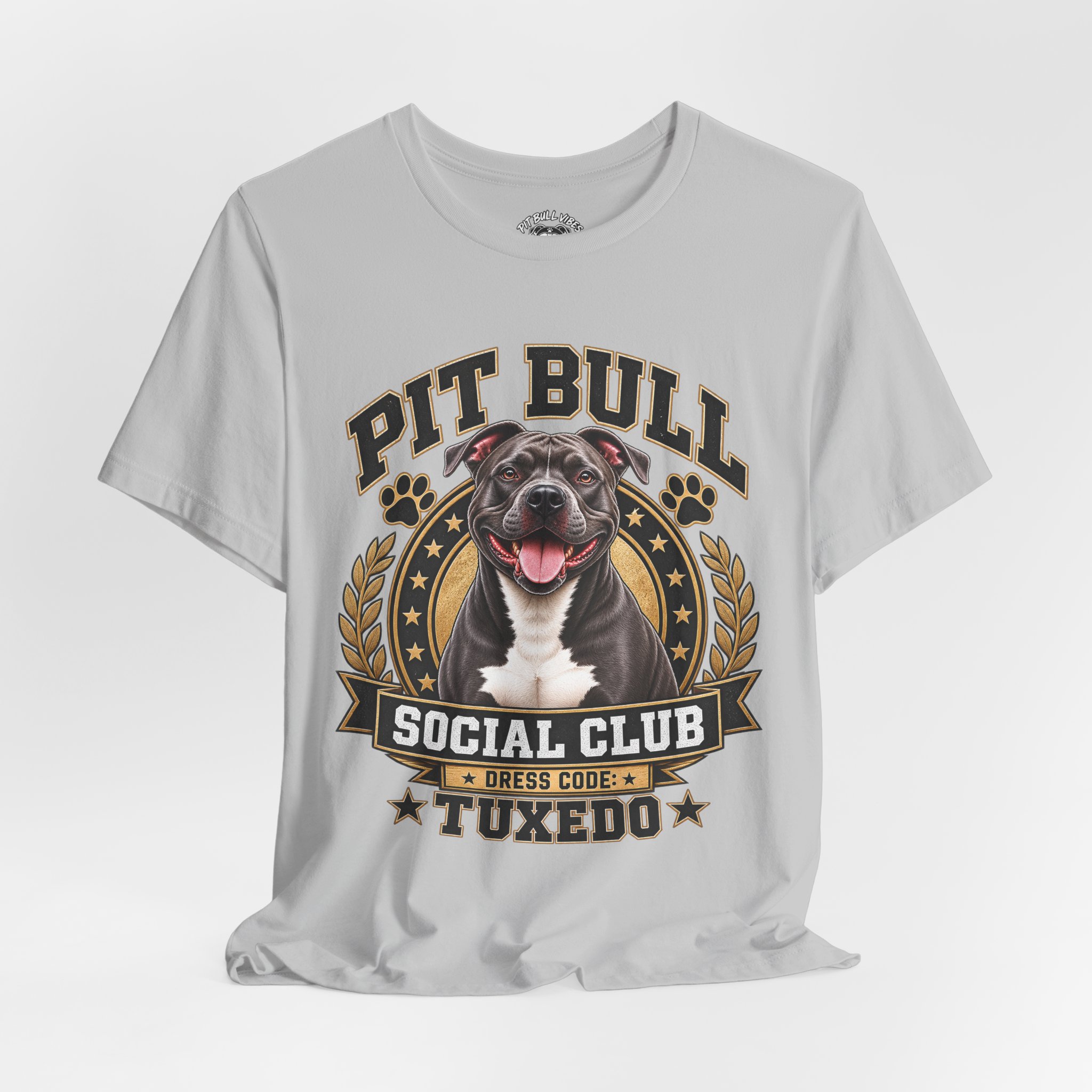 Pit Bull Social Club T-Shirt — Tuxedo Pitbull Graphic Tee - Image 8