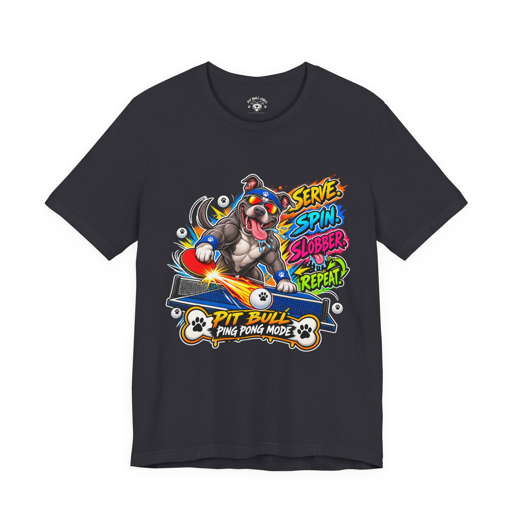 Pit Bull Ping Pong Tee — "Serve Spin Slobber Repeat" Table Tennis Shirt - Image 13