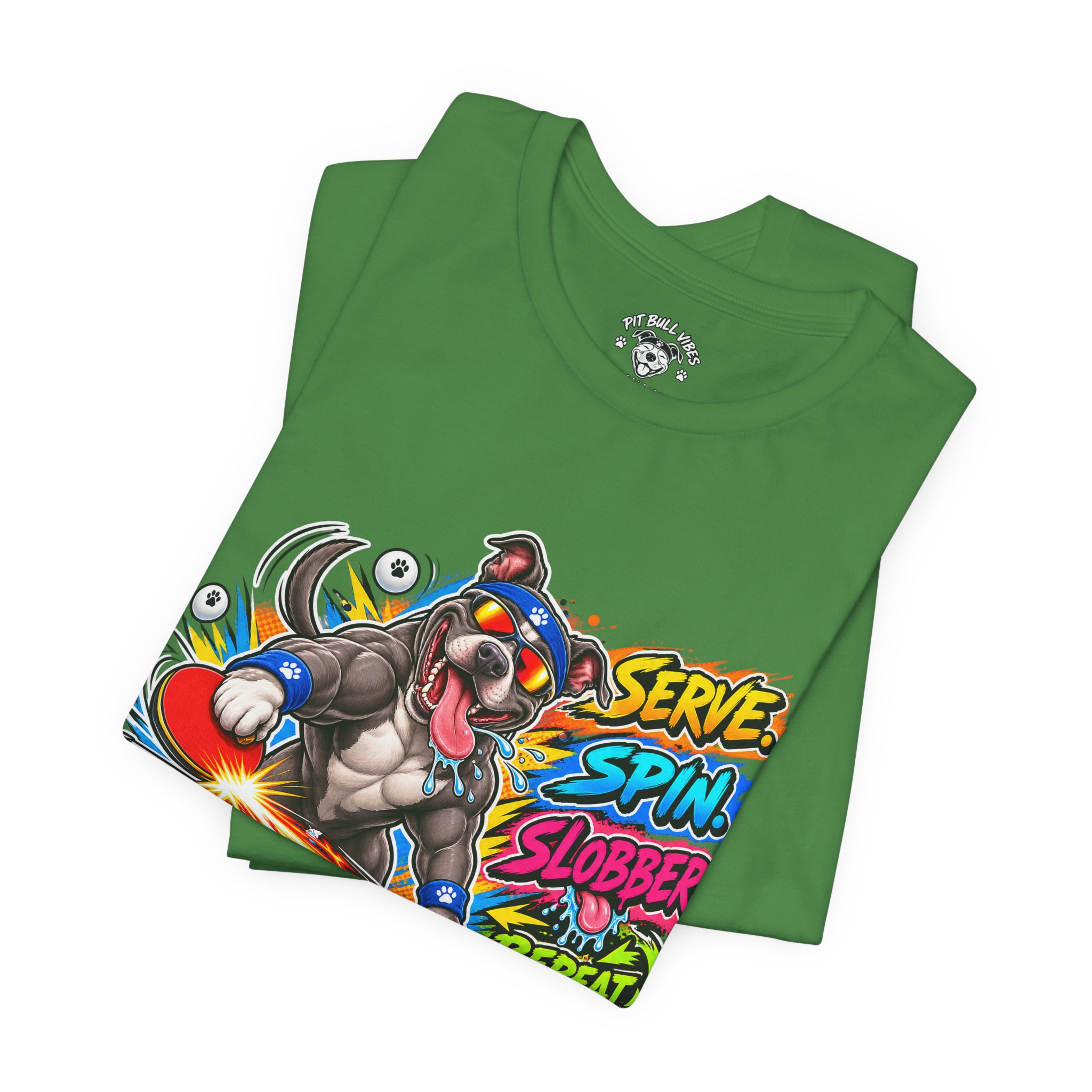 Pit Bull Ping Pong Tee — "Serve Spin Slobber Repeat" Table Tennis Shirt - Image 19