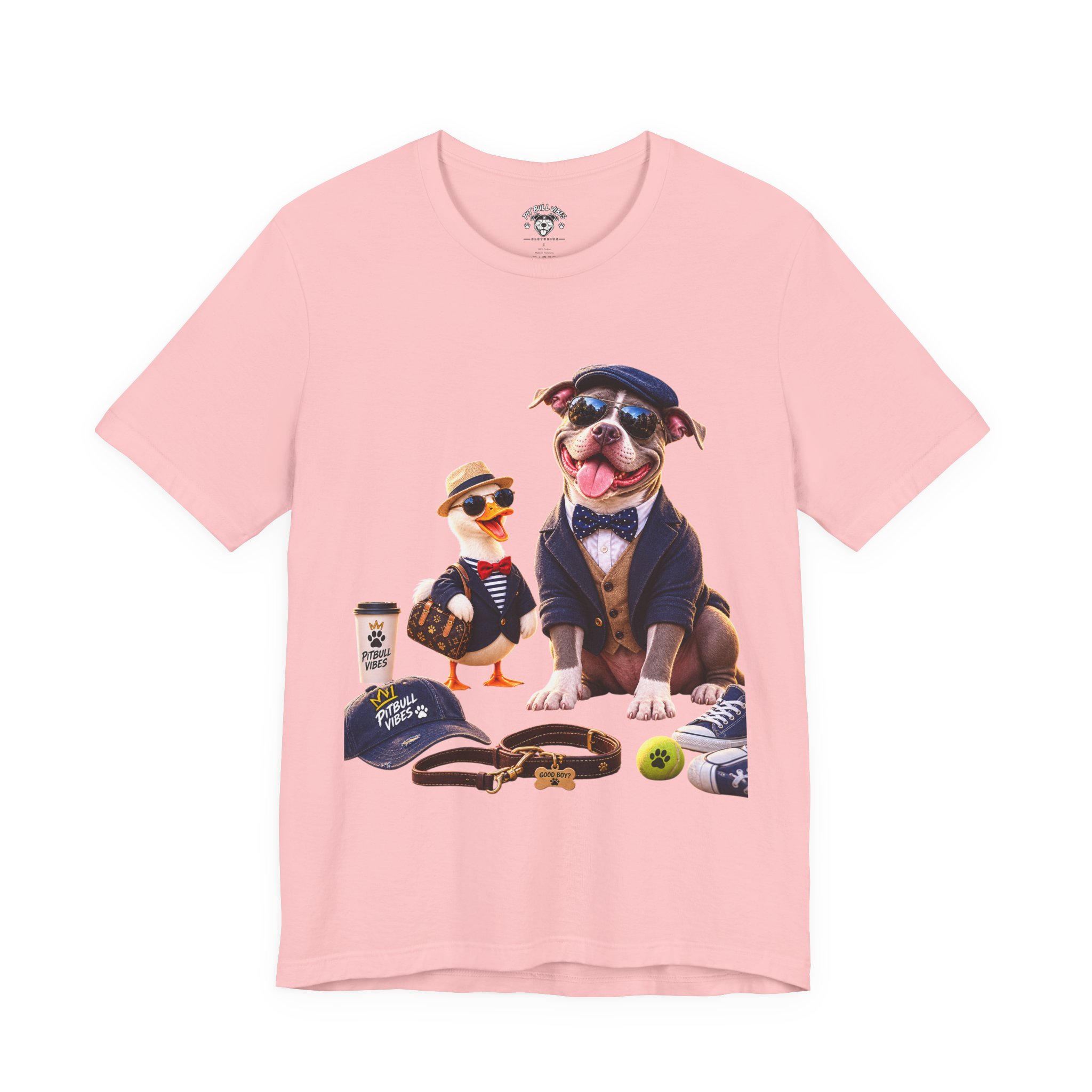 Dog & Duck Dapper Duo T‑Shirt — Funny Pet Portrait Tee - Image 33