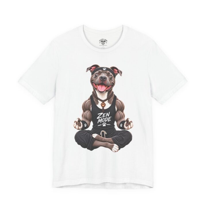 Zen Mode Pit Bull T-Shirt — Cute Meditation Dog Graphic Tee