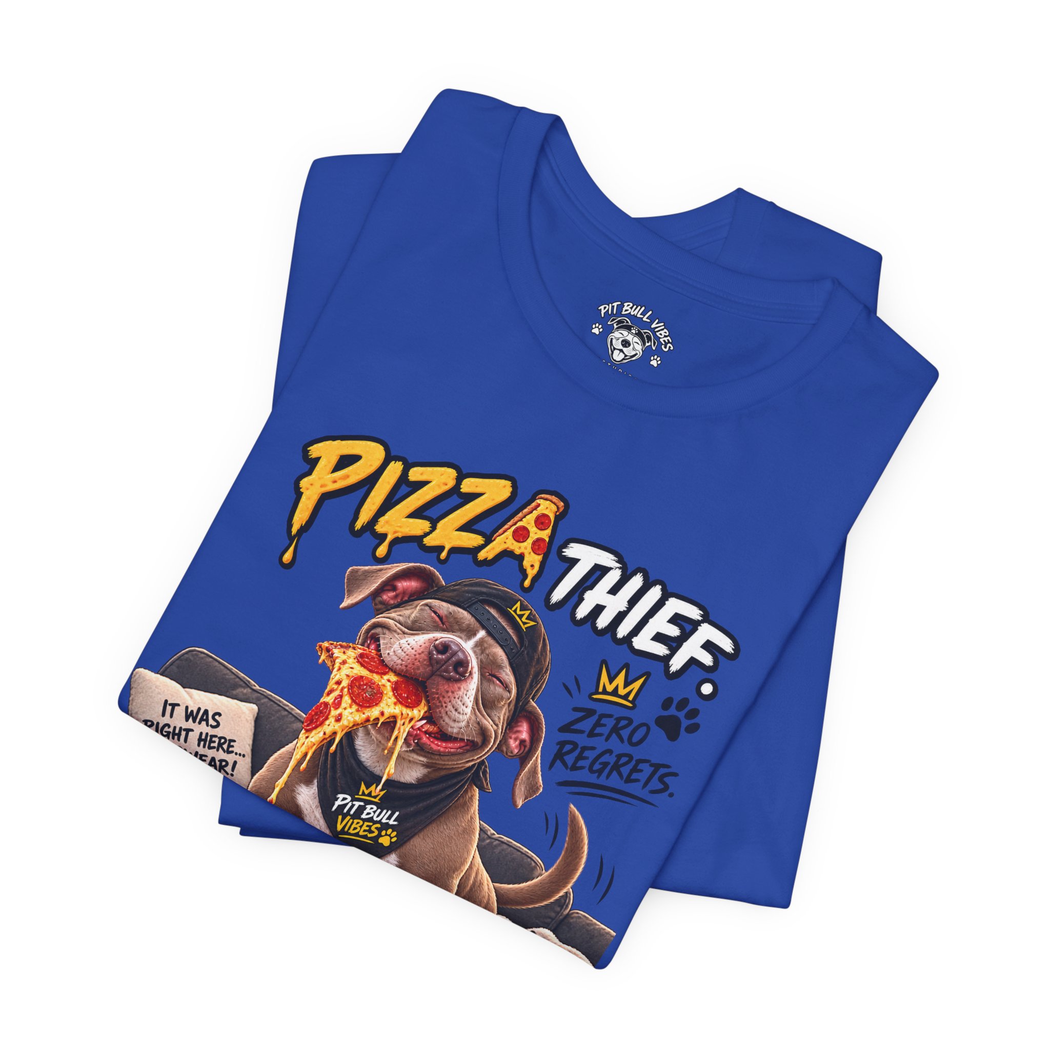Pizza Thief T‑Shirt — Cute Dog Eating Pizza “Zero Regrets” Graphic Tee - Image 19