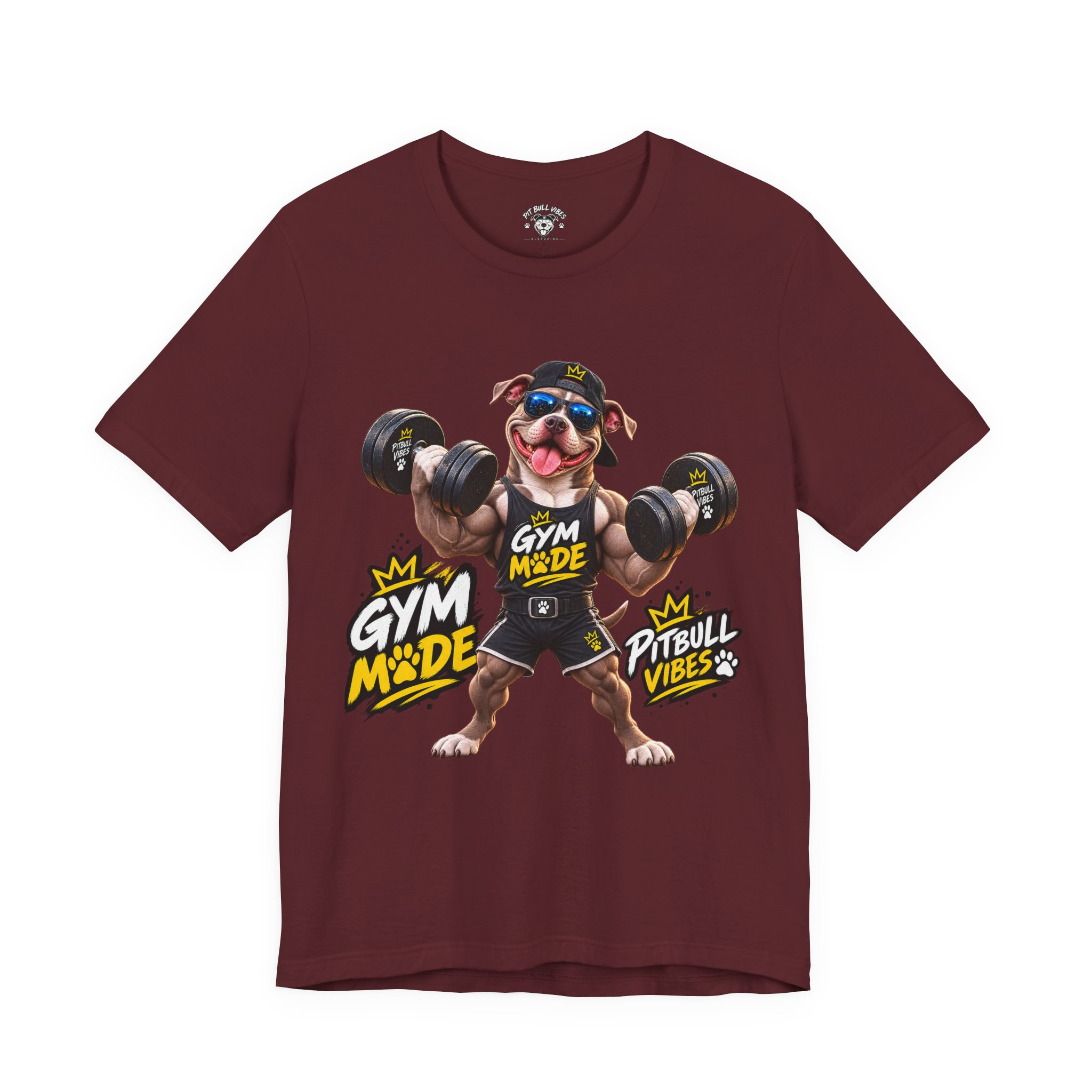 Pitbull Gym Tee — "Gym Made" Fitness Dog Shirt - Image 25