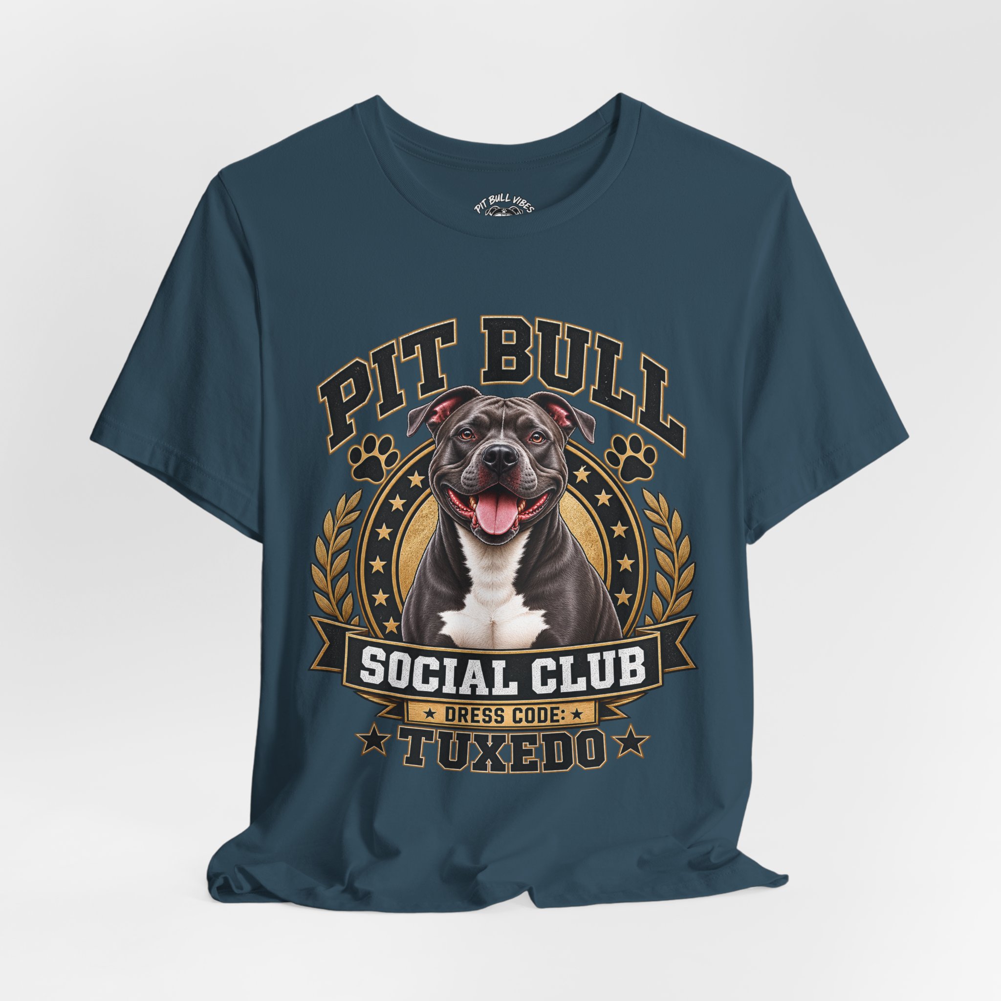 Pit Bull Social Club T-Shirt — Tuxedo Pitbull Graphic Tee - Image 20