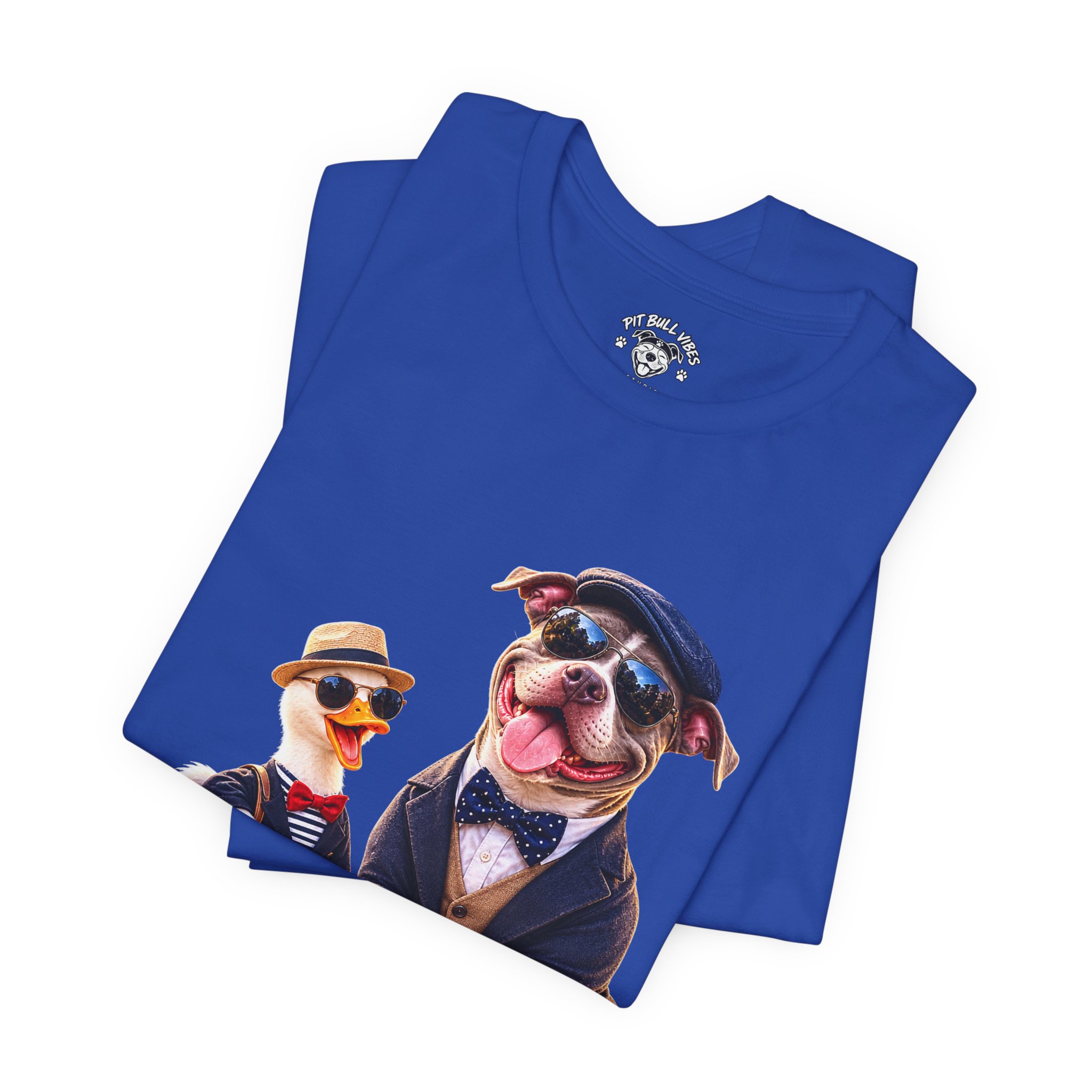 Dog & Duck Dapper Duo T‑Shirt — Funny Pet Portrait Tee - Image 23